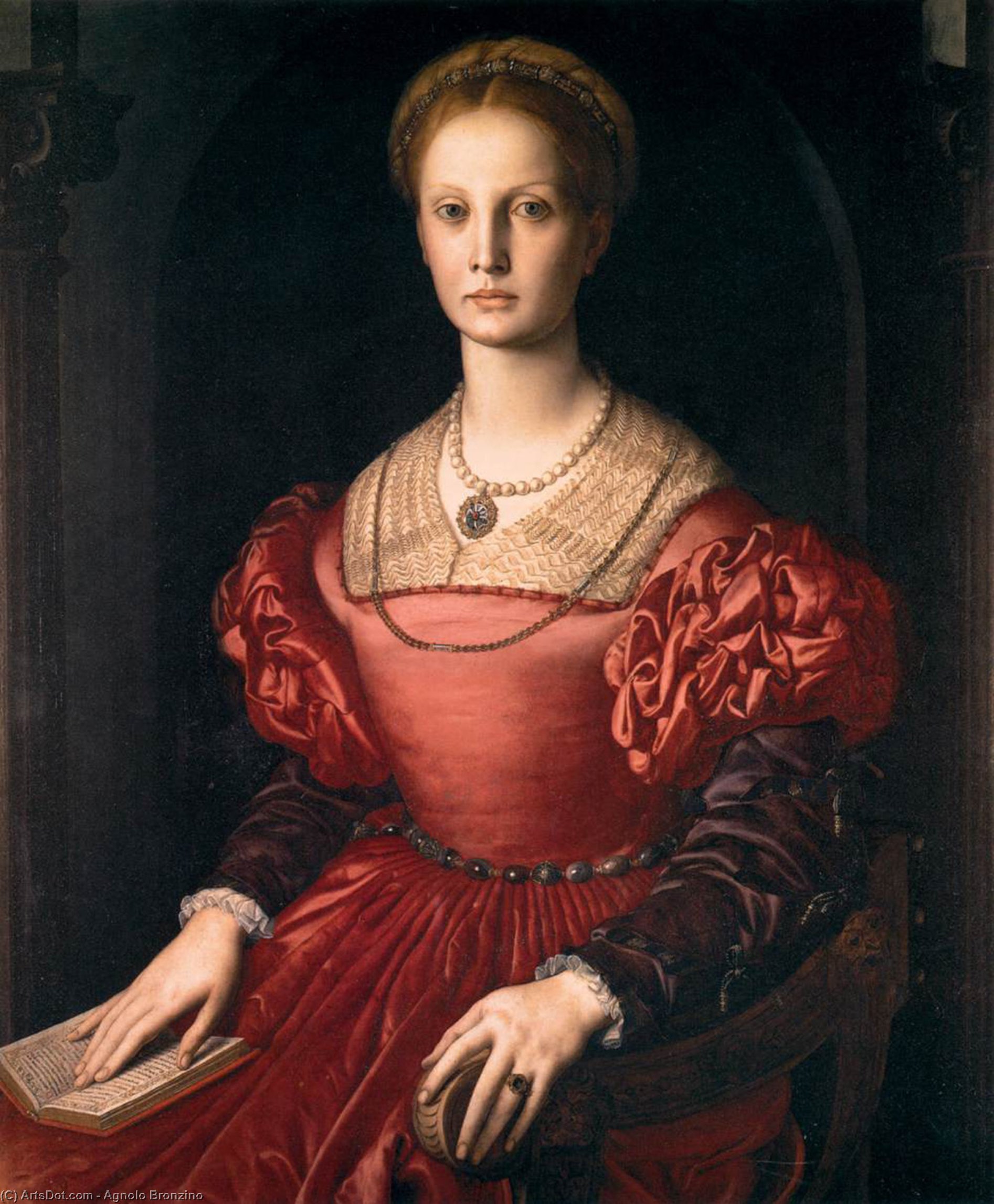Wikioo.org - The Encyclopedia of Fine Arts - Painting, Artwork by Agnolo Bronzino - Portrait of Lucrezia Panciatichi