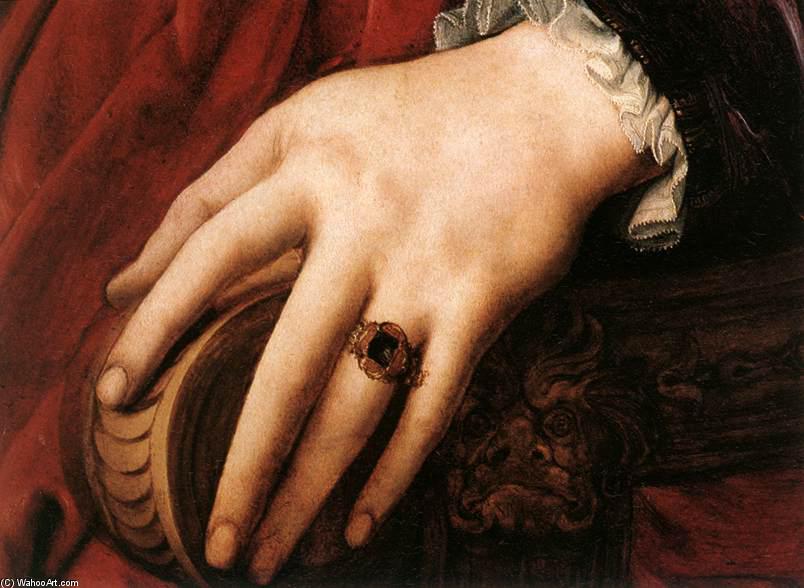 Wikioo.org – La Enciclopedia de las Bellas Artes - Pintura, Obras de arte de Agnolo Bronzino - Lucrezia Panciatichi (detalle)