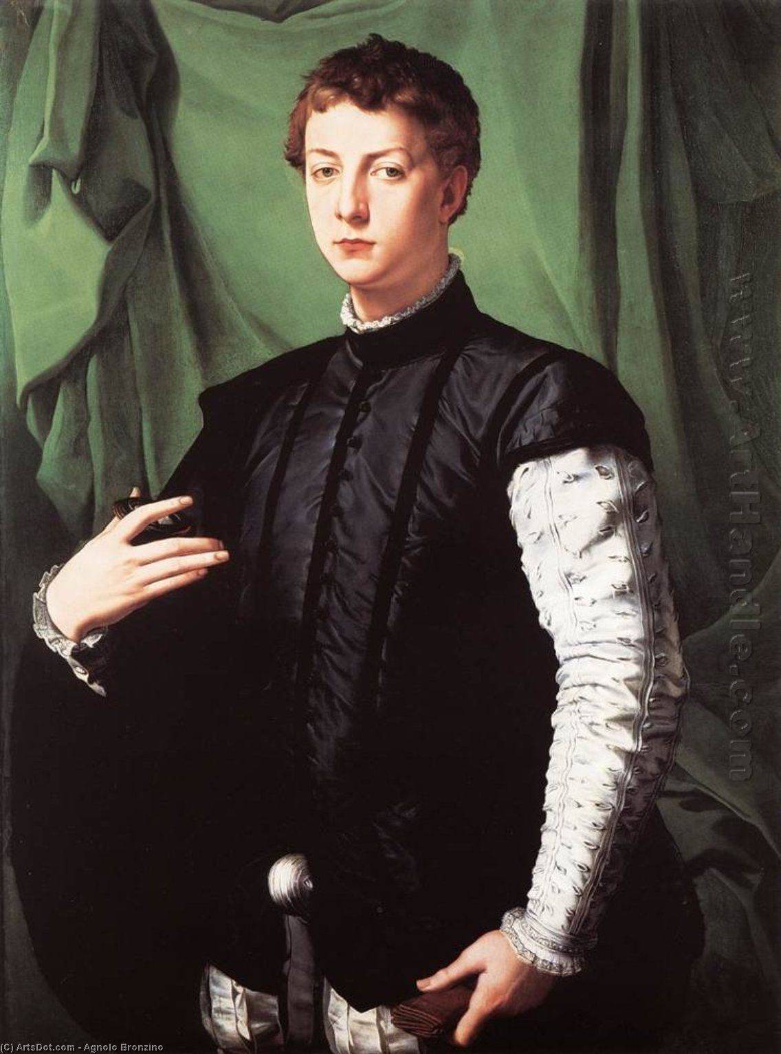 Wikioo.org - The Encyclopedia of Fine Arts - Painting, Artwork by Agnolo Bronzino - Portrait of Ludovico Capponi