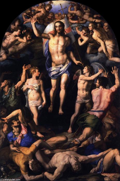 Wikoo.org - موسوعة الفنون الجميلة - اللوحة، العمل الفني Agnolo Bronzino - Resurrection
