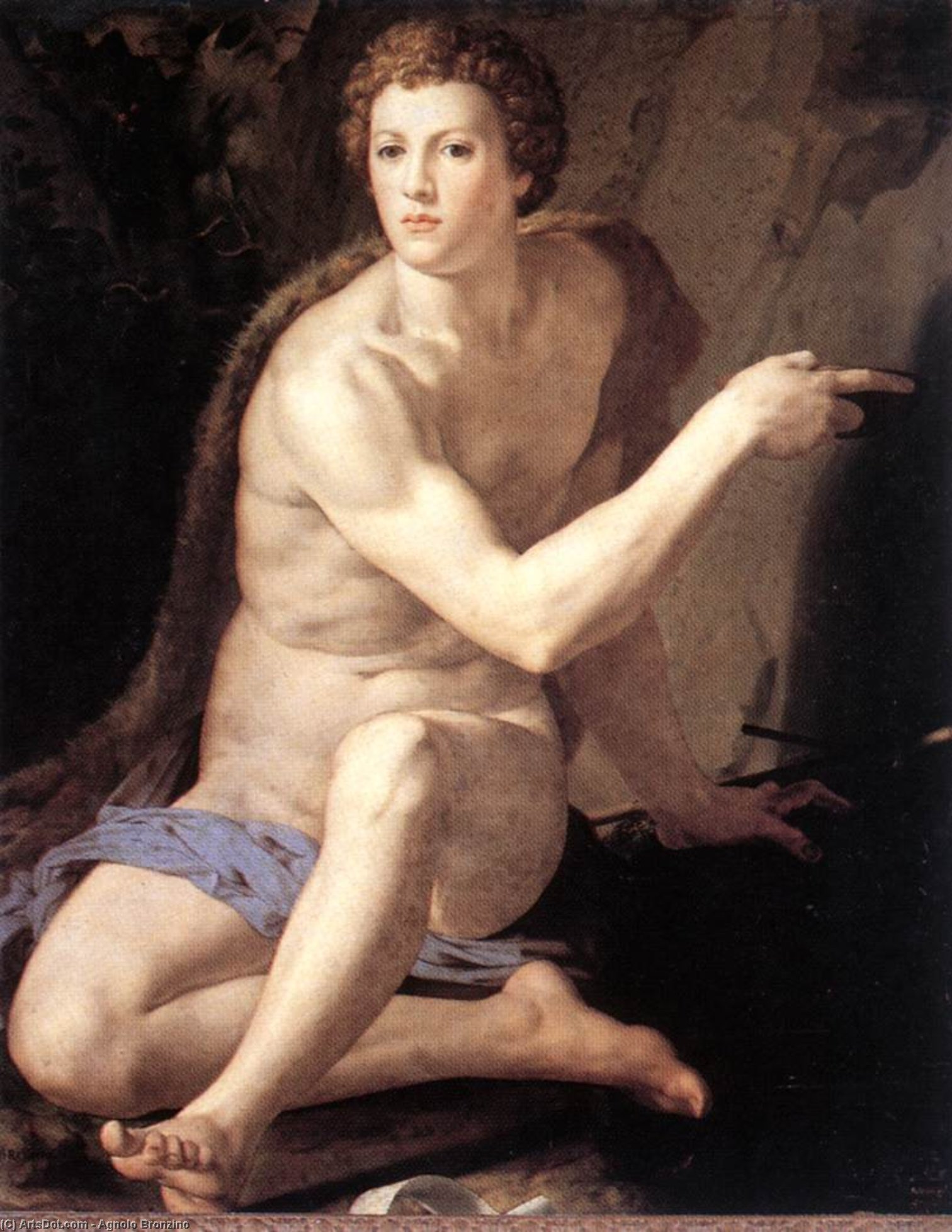 Wikioo.org - Bách khoa toàn thư về mỹ thuật - Vẽ tranh, Tác phẩm nghệ thuật Agnolo Bronzino - St John the Baptist