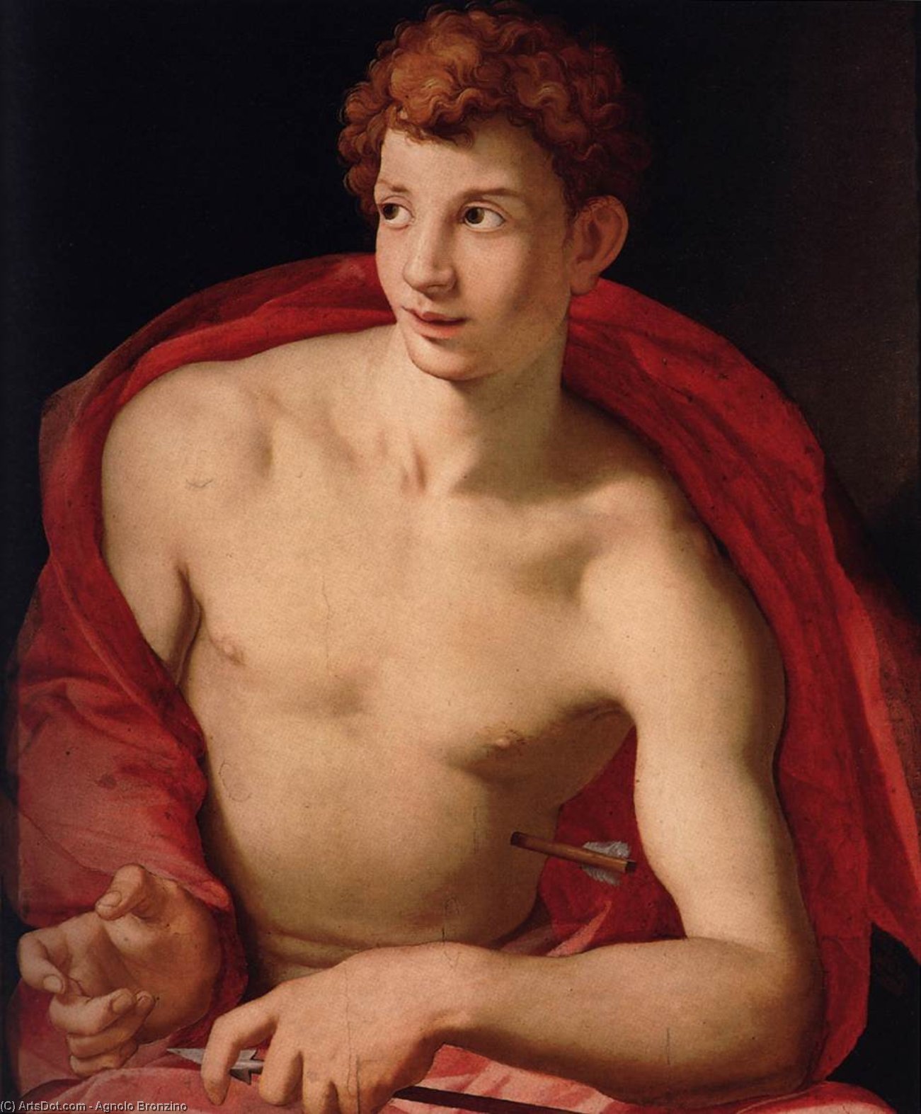 Wikioo.org – La Enciclopedia de las Bellas Artes - Pintura, Obras de arte de Agnolo Bronzino - san Sebastián