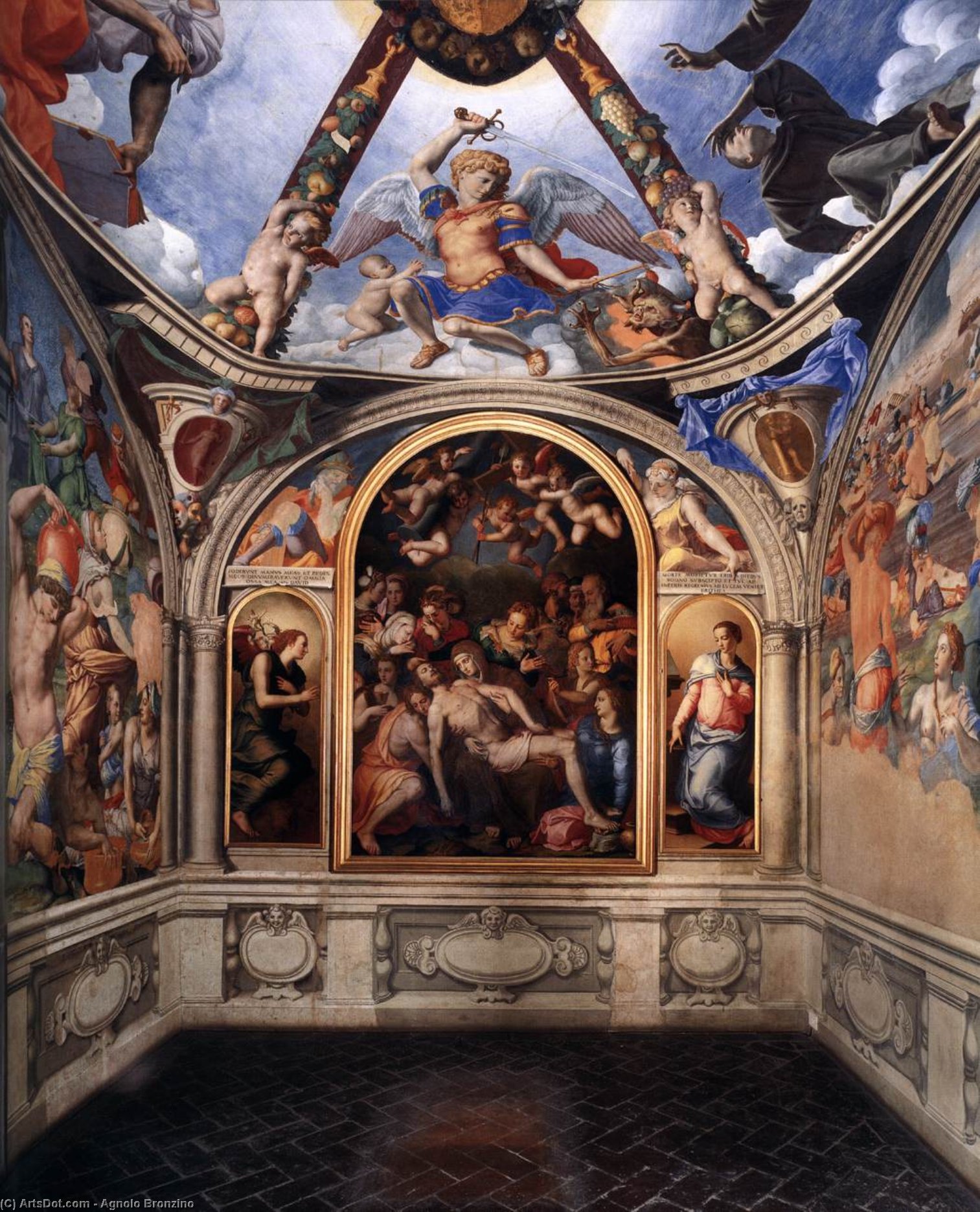 WikiOO.org - دایره المعارف هنرهای زیبا - نقاشی، آثار هنری Agnolo Bronzino - View of the Chapel of Eleonora da Toledo