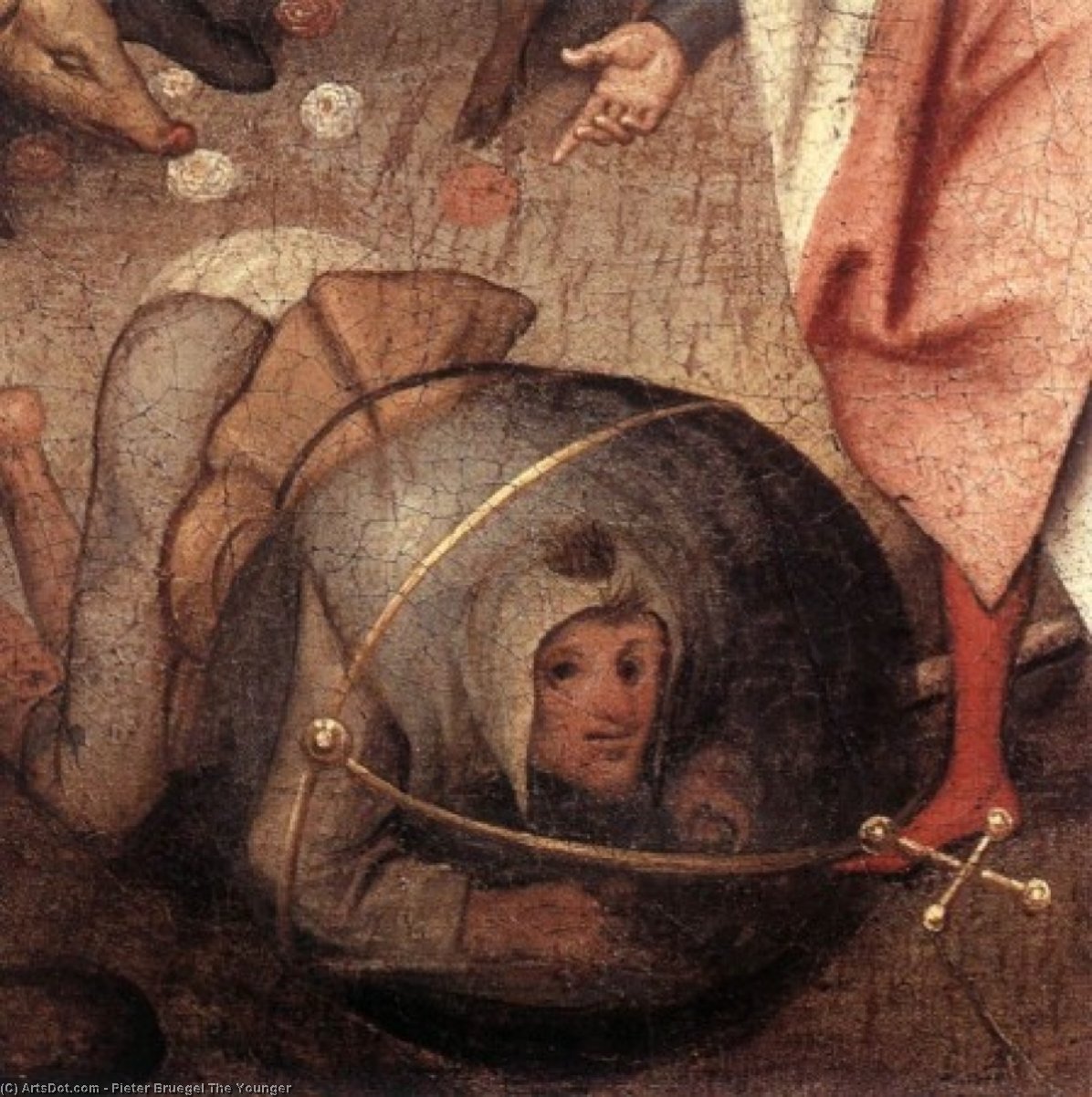 WikiOO.org - Enciklopedija likovnih umjetnosti - Slikarstvo, umjetnička djela Pieter Bruegel The Younger - Proverbs (detail) (20)