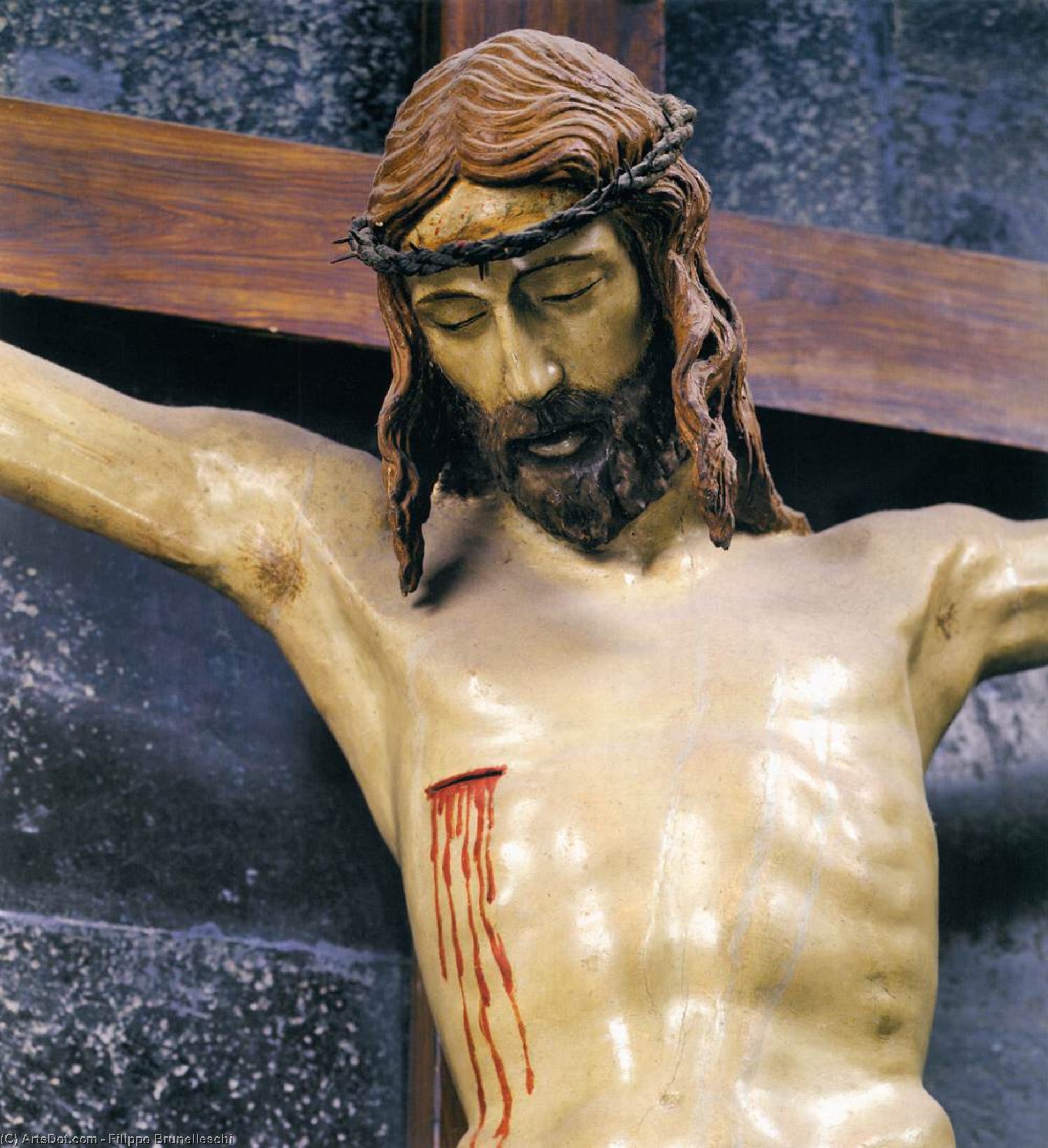 WikiOO.org - Encyclopedia of Fine Arts - Maľba, Artwork Filippo Brunelleschi - Crucifix (detail)