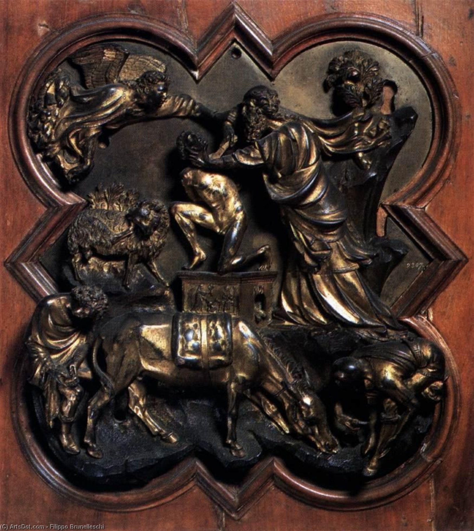 WikiOO.org - אנציקלופדיה לאמנויות יפות - ציור, יצירות אמנות Filippo Brunelleschi - Sacrifice of Isaac