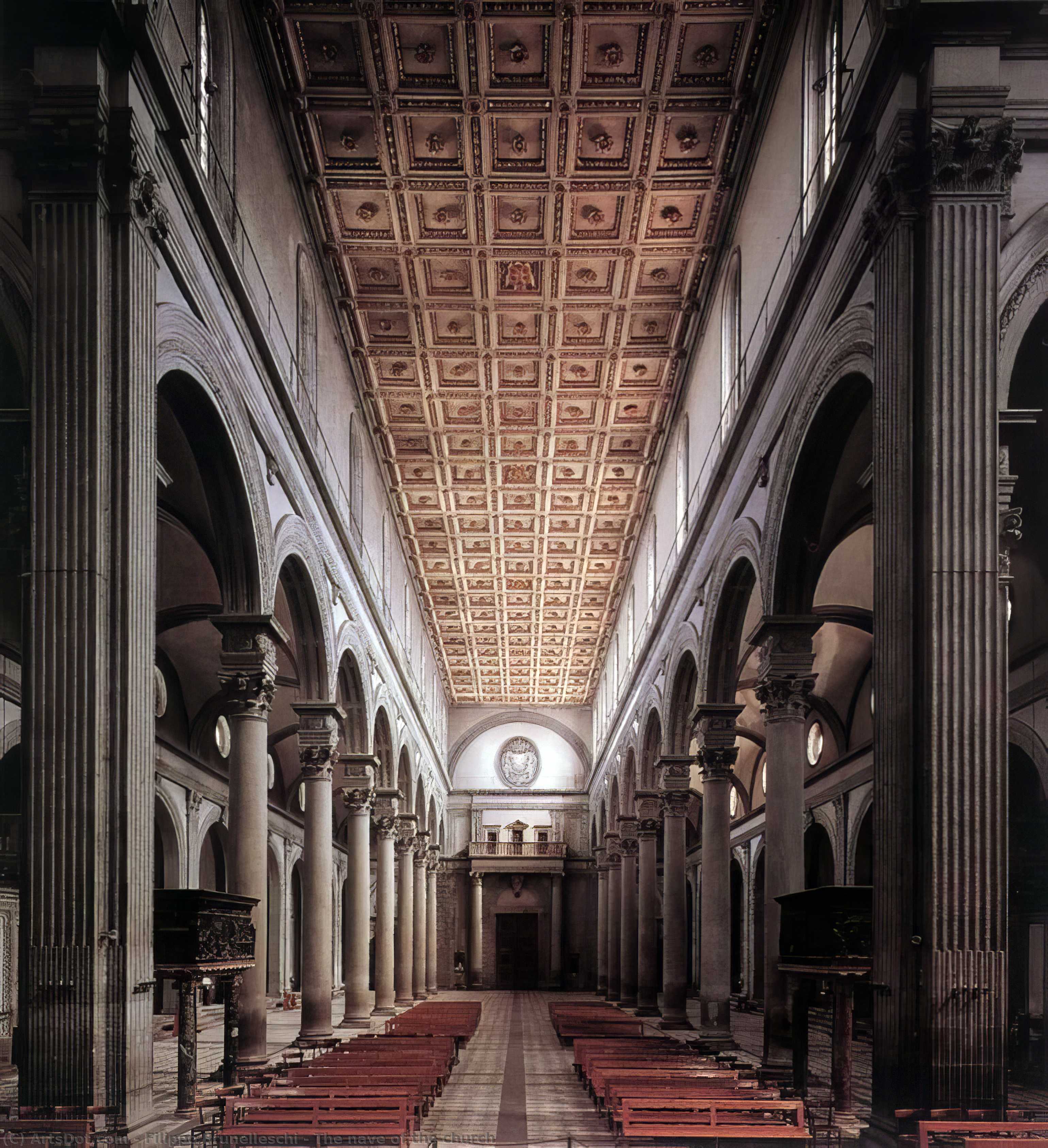 Wikioo.org – La Enciclopedia de las Bellas Artes - Pintura, Obras de arte de Filippo Brunelleschi - La nave de la iglesia
