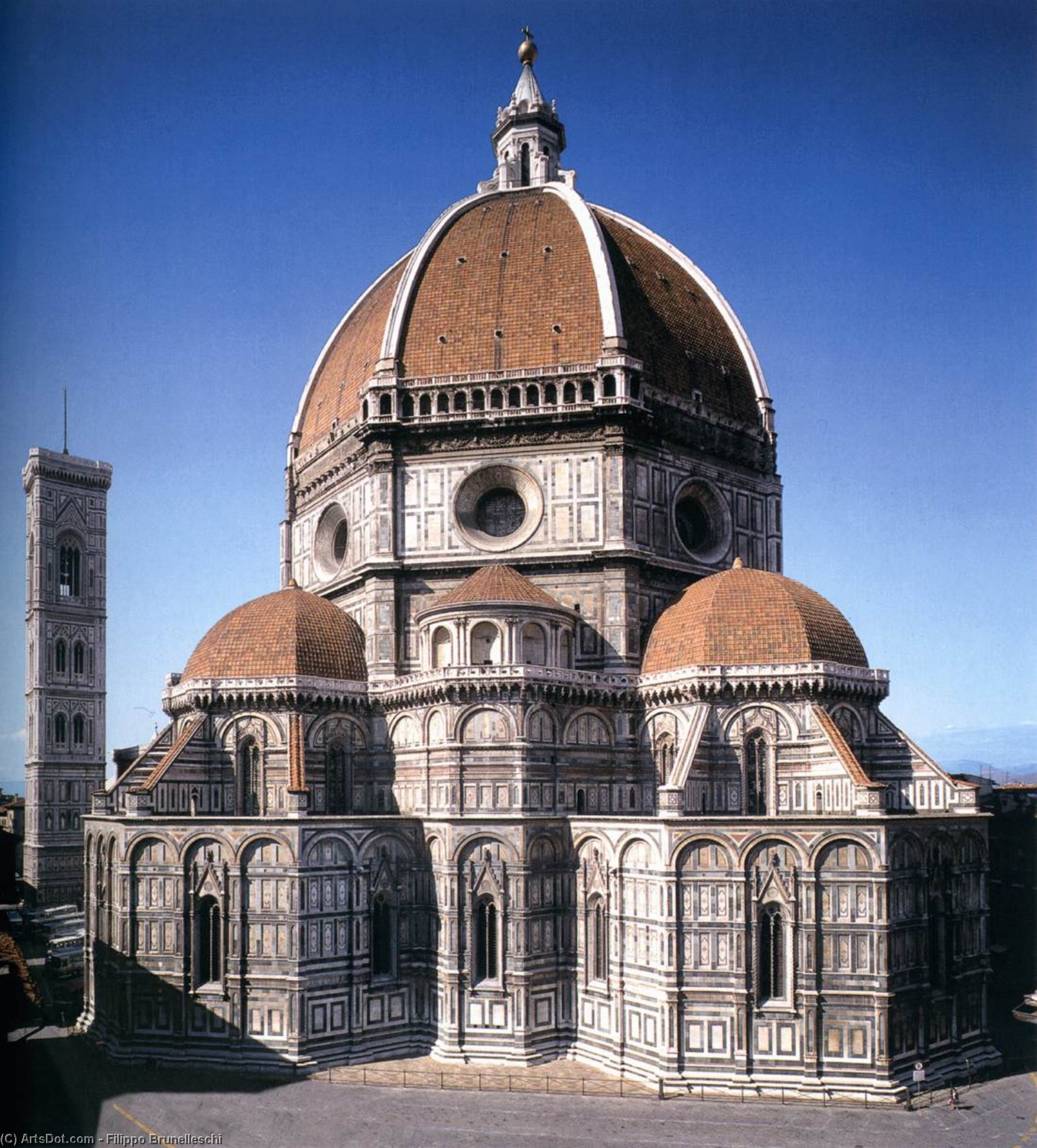 WikiOO.org - Enciklopedija dailės - Tapyba, meno kuriniai Filippo Brunelleschi - View of the Cathedral