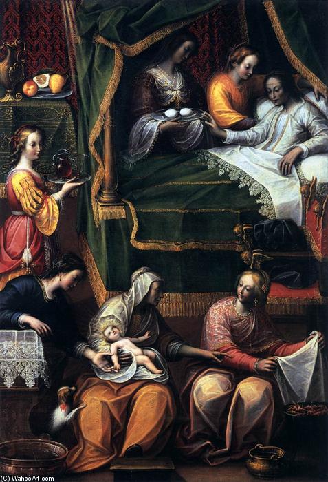 Wikioo.org - The Encyclopedia of Fine Arts - Painting, Artwork by Orsola Maddalena Caccia - Birth of the Virgin