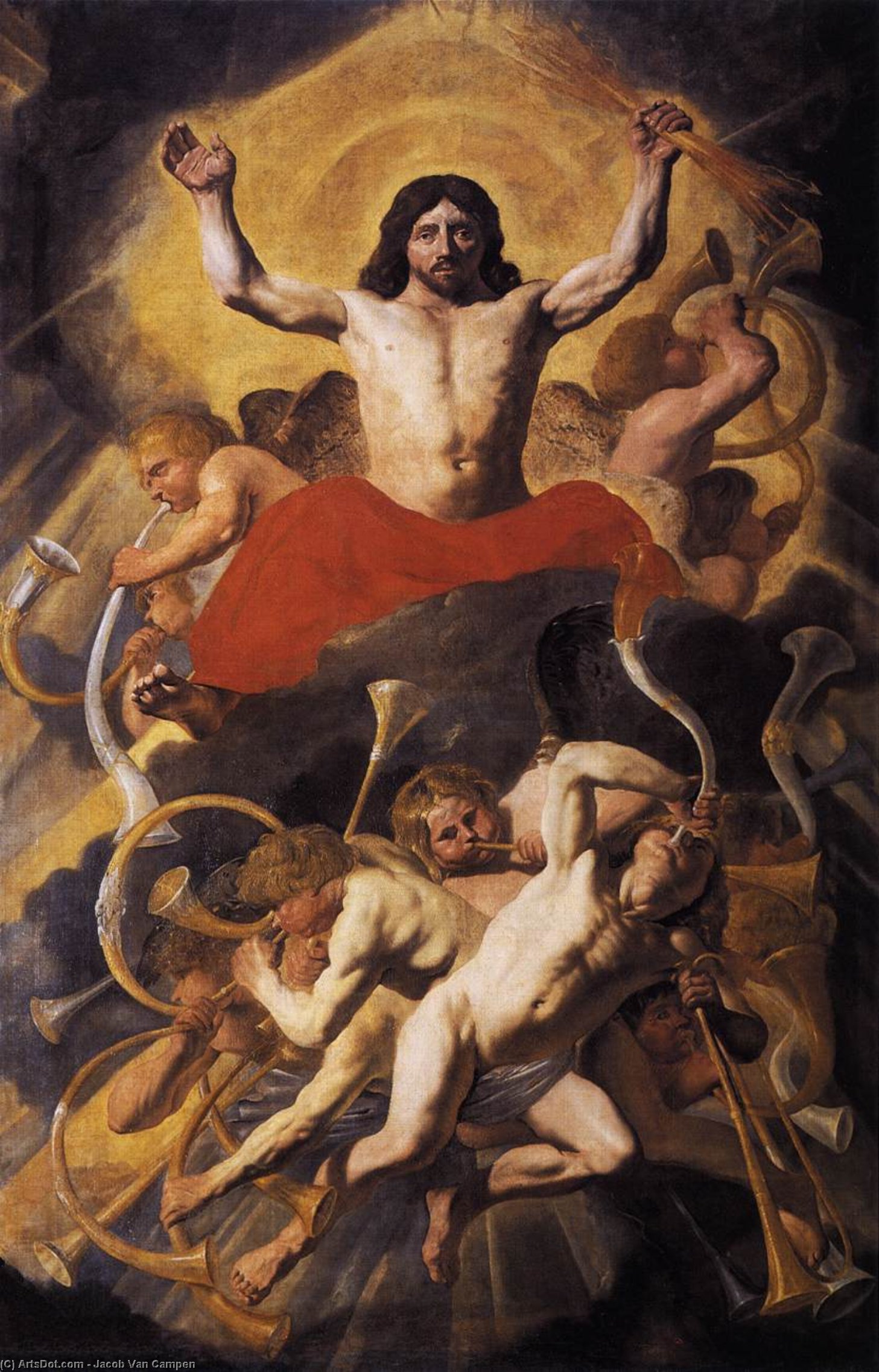 Wikioo.org - The Encyclopedia of Fine Arts - Painting, Artwork by Jacob Van Campen - The Last Judgment