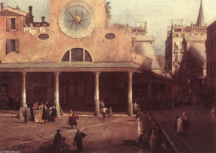 Wikioo.org - The Encyclopedia of Fine Arts - Painting, Artwork by Giovanni Antonio Canal (Canaletto) - San Giacomo di Rialto (detail)