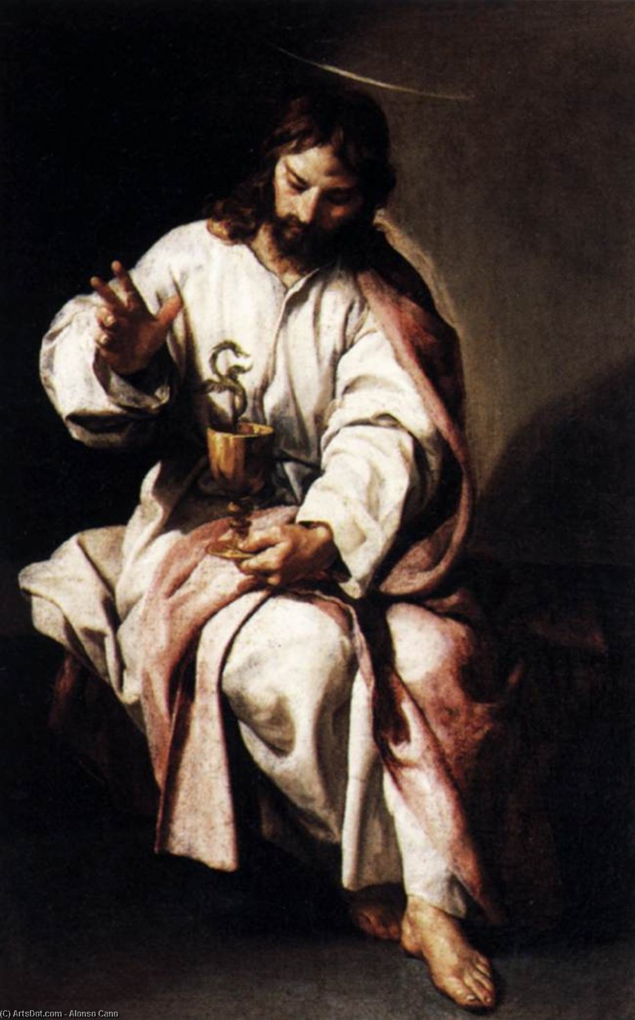 Wikioo.org - The Encyclopedia of Fine Arts - Painting, Artwork by Alonso Cano - St John the Evangelist