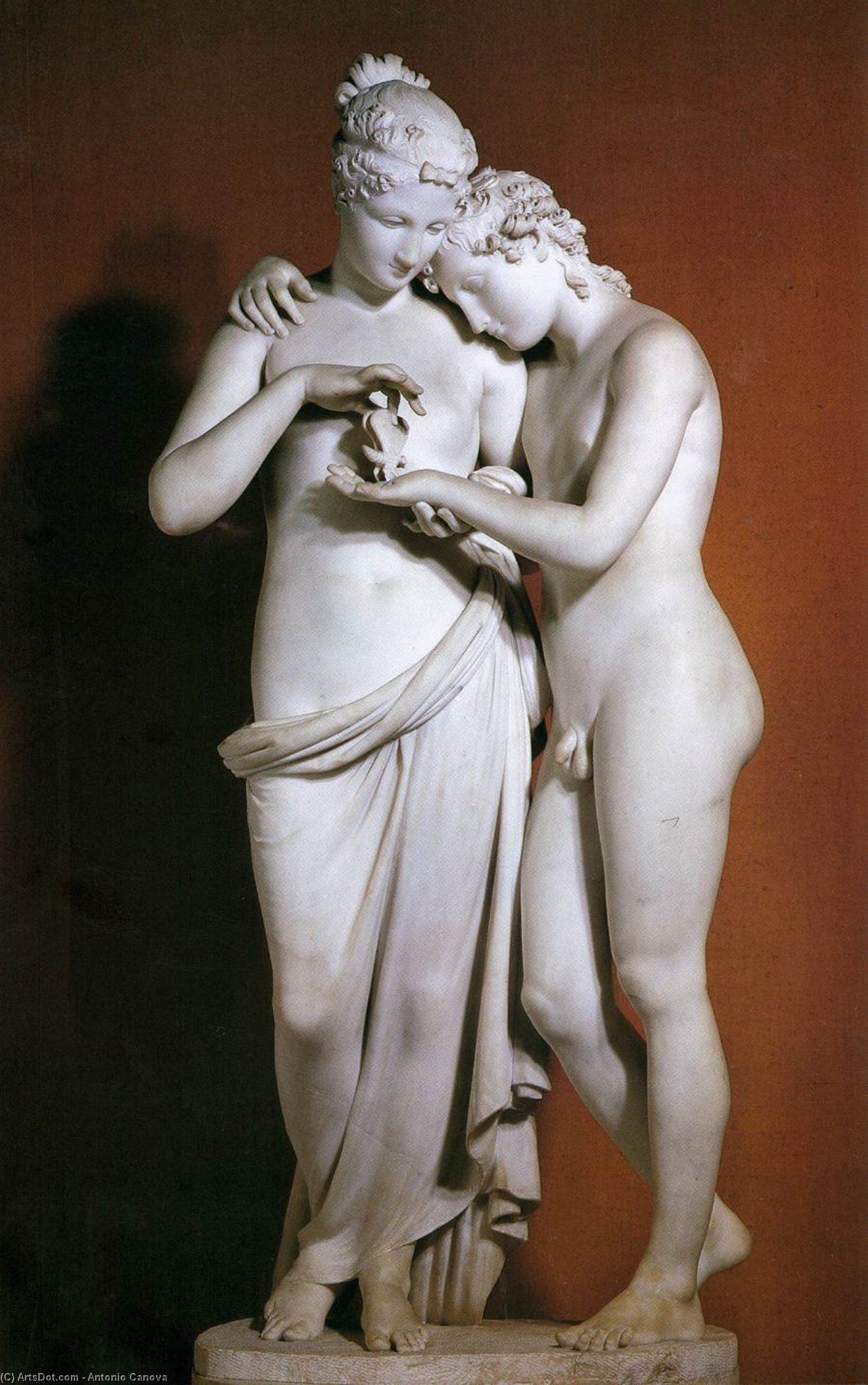 Wikioo.org - สารานุกรมวิจิตรศิลป์ - จิตรกรรม Antonio Canova - Cupid and Psyche