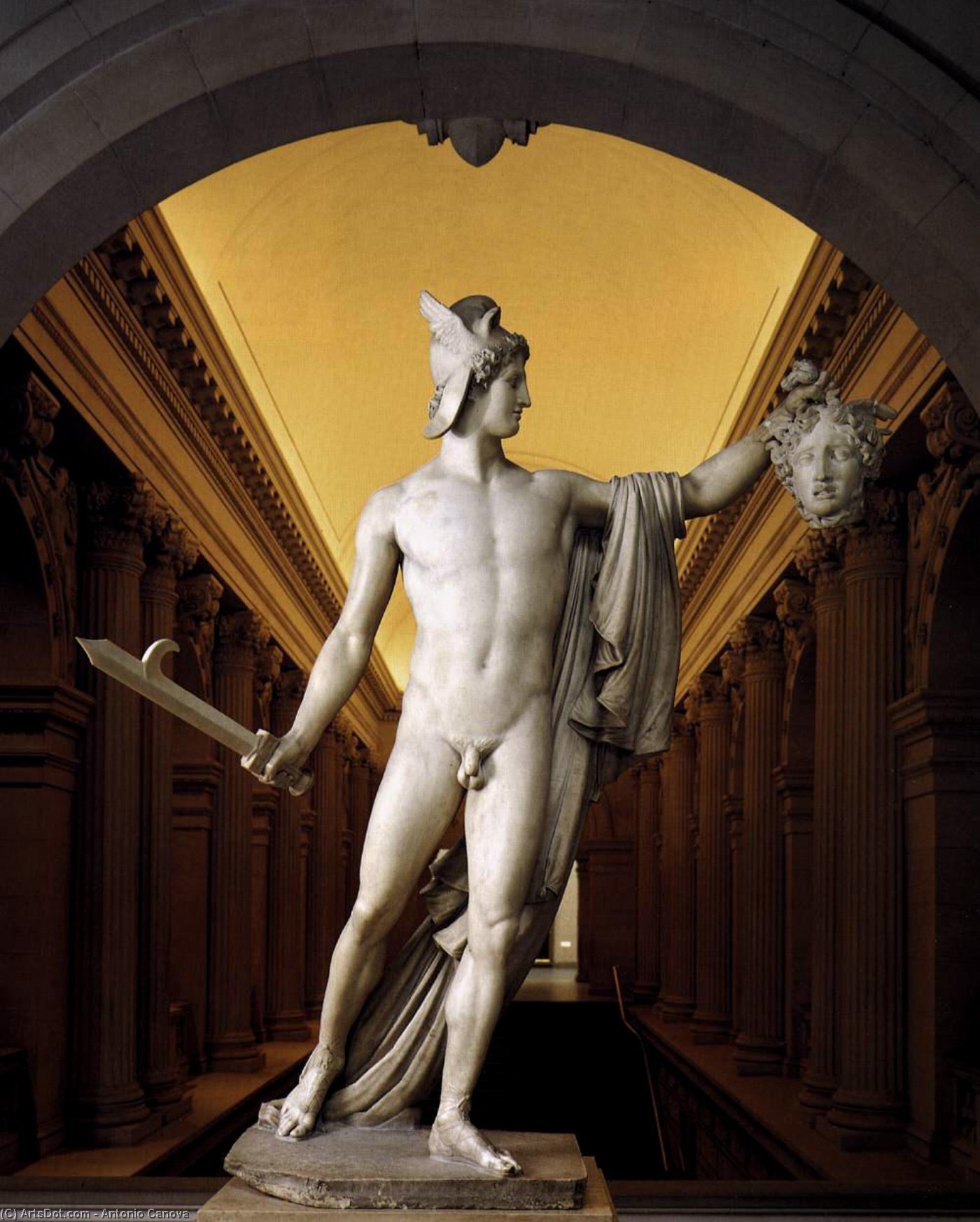 WikiOO.org – 美術百科全書 - 繪畫，作品 Antonio Canova - 英仙座美杜莎的头