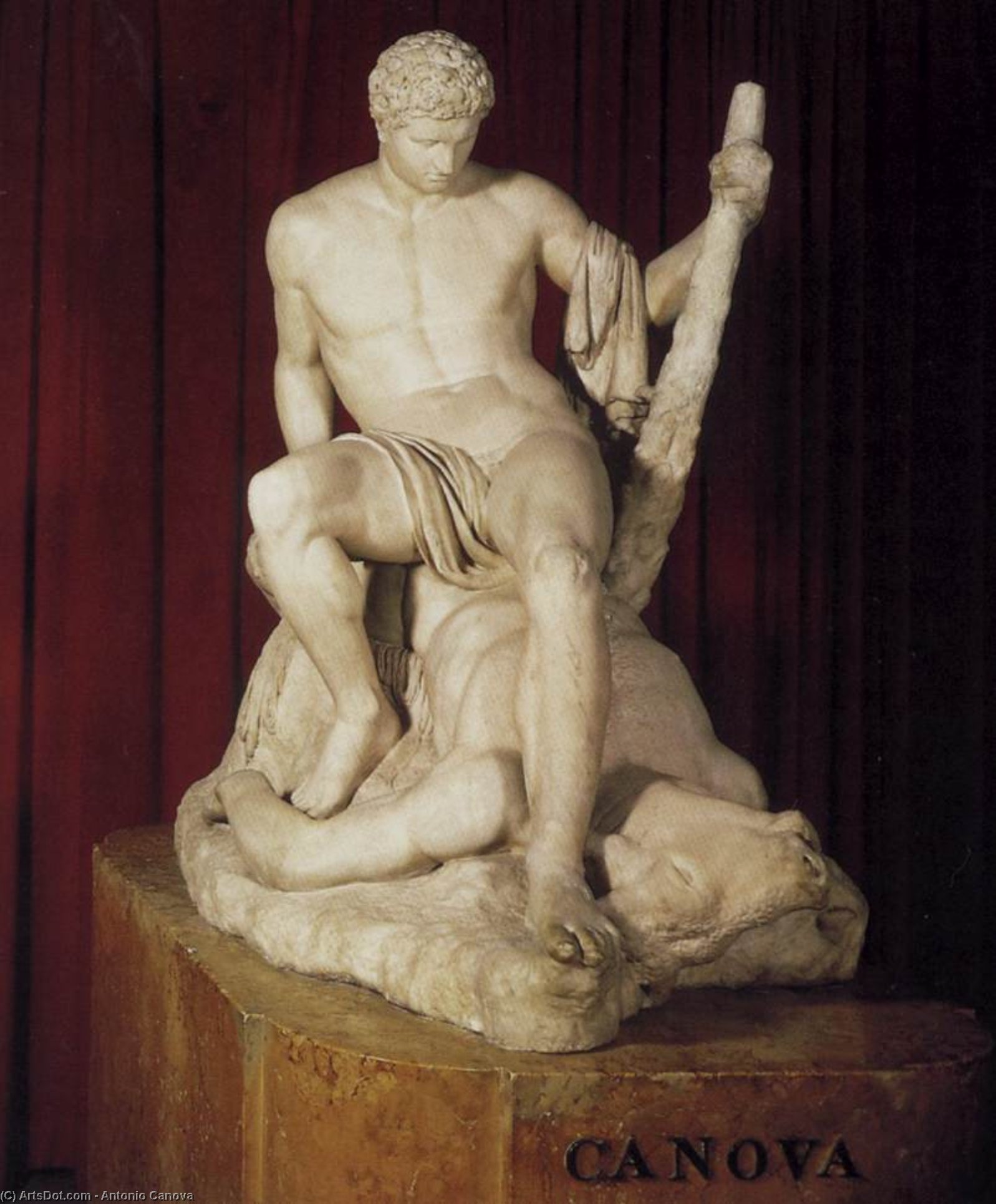 Wikioo.org – L'Encyclopédie des Beaux Arts - Peinture, Oeuvre de Antonio Canova - Thésée et  au  Minotaure