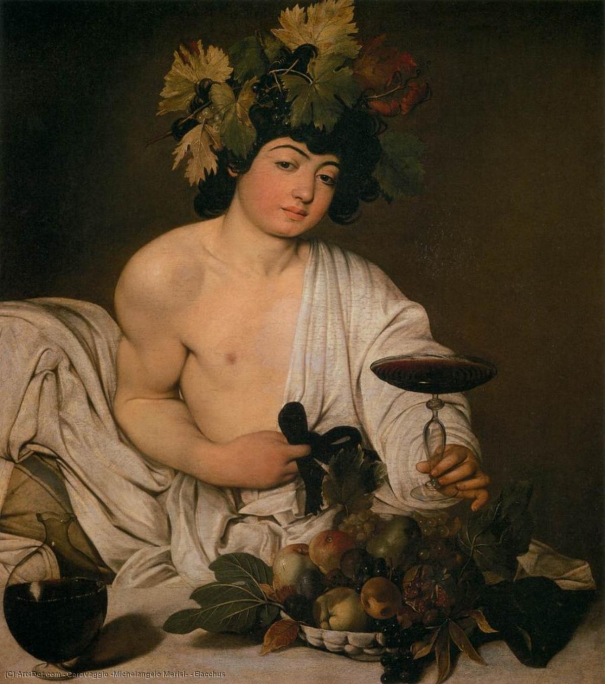Wikioo.org - The Encyclopedia of Fine Arts - Painting, Artwork by Caravaggio (Michelangelo Merisi) - Bacchus