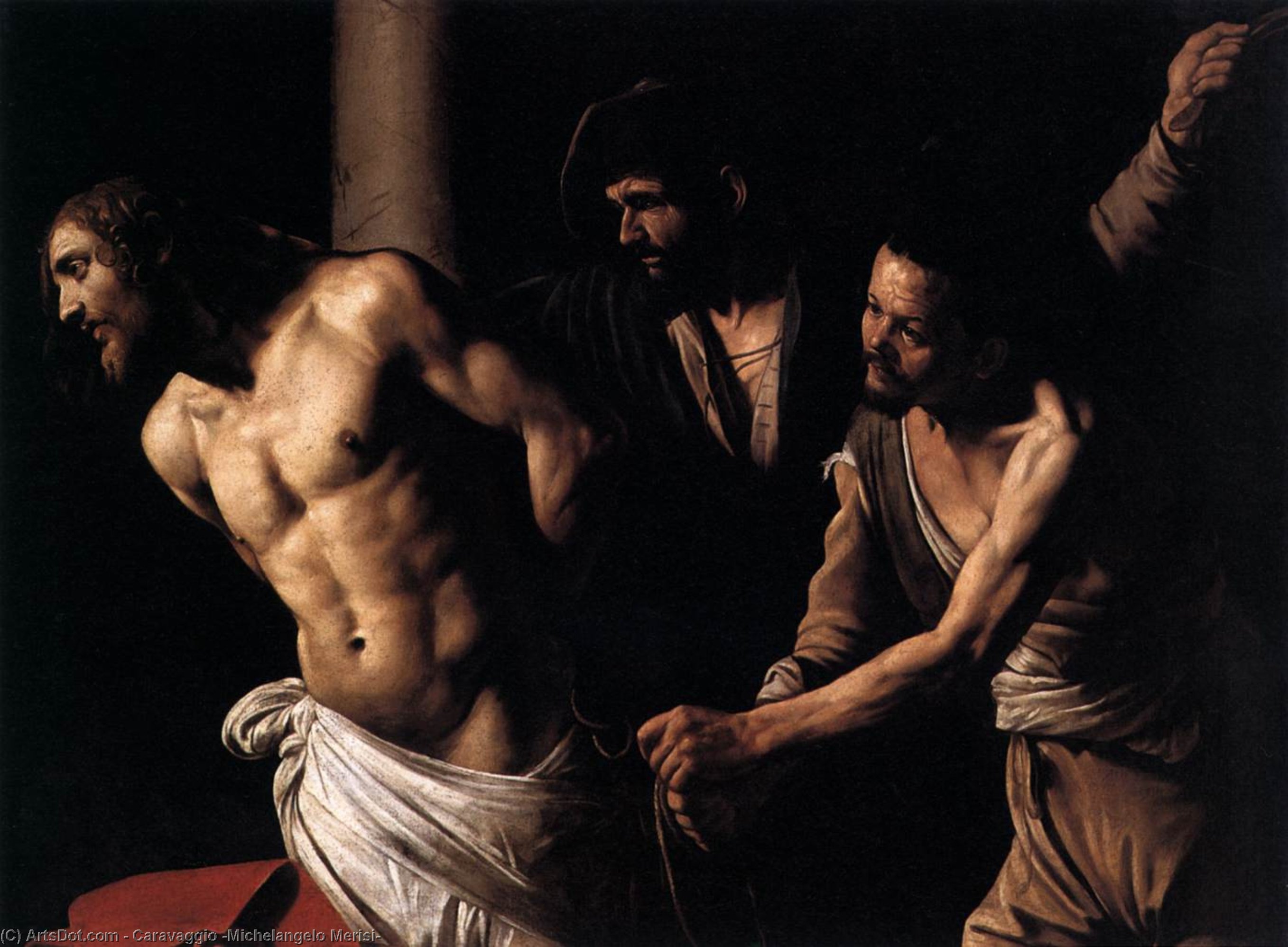 Wikioo.org – L'Enciclopedia delle Belle Arti - Pittura, Opere di Caravaggio (Michelangelo Merisi) - Cristo alla colonna