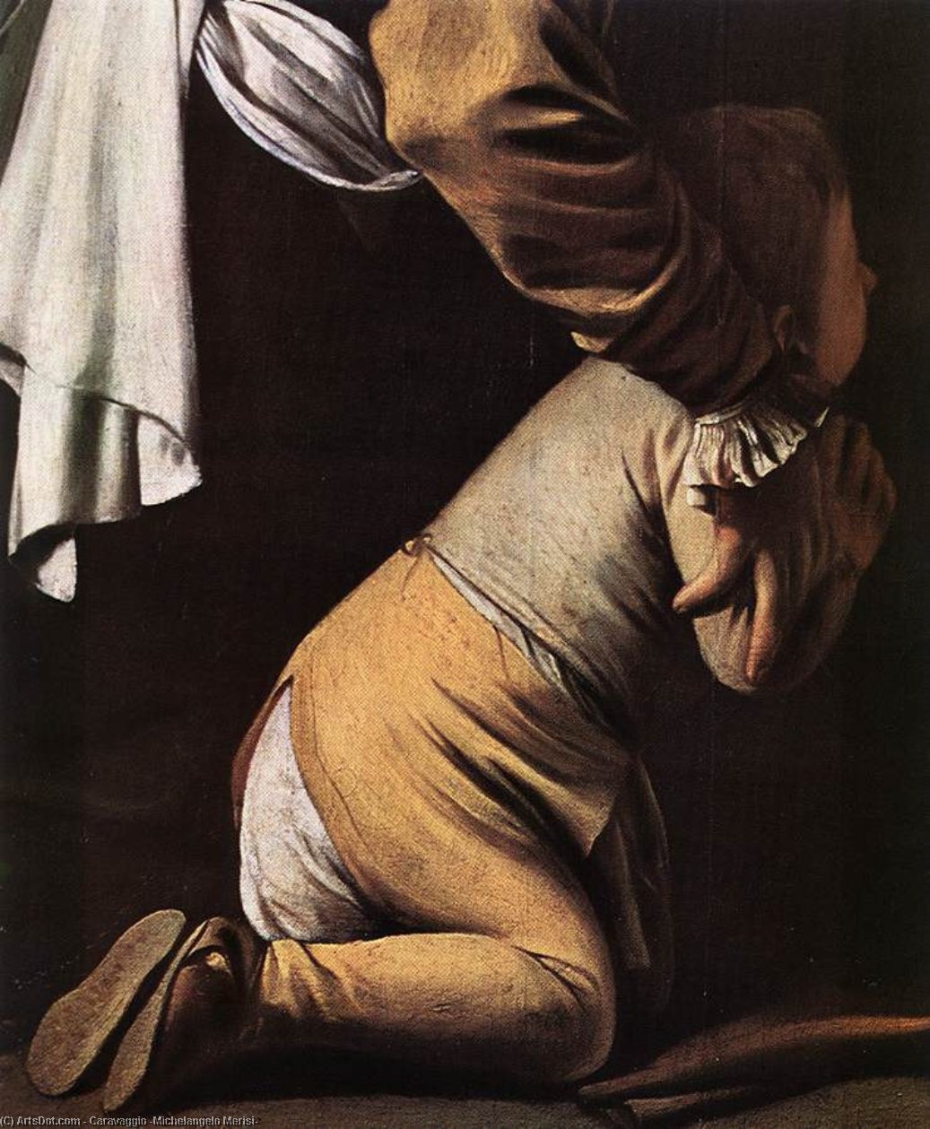 WikiOO.org - Энциклопедия изобразительного искусства - Живопись, Картины  Caravaggio (Michelangelo Merisi) - Мадонна из  Росарио  фрагмент