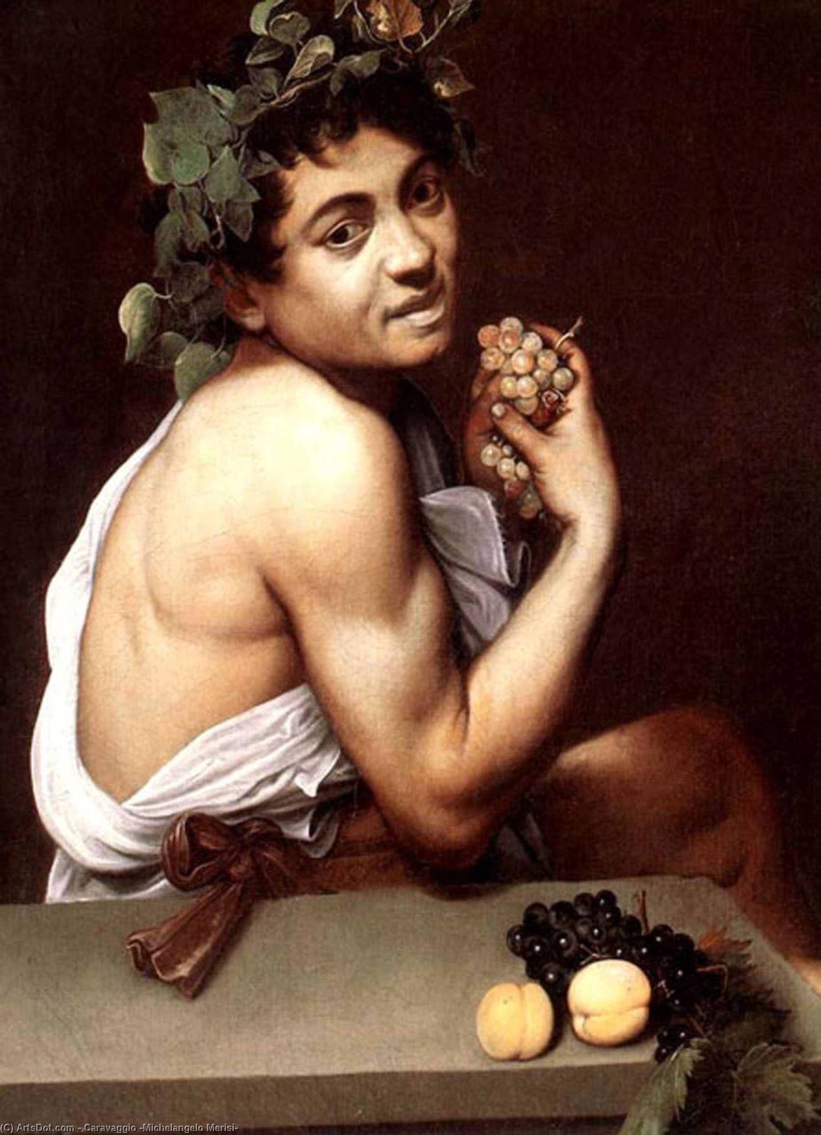 WikiOO.org - Encyclopedia of Fine Arts - Malba, Artwork Caravaggio (Michelangelo Merisi) - Sick Bacchus