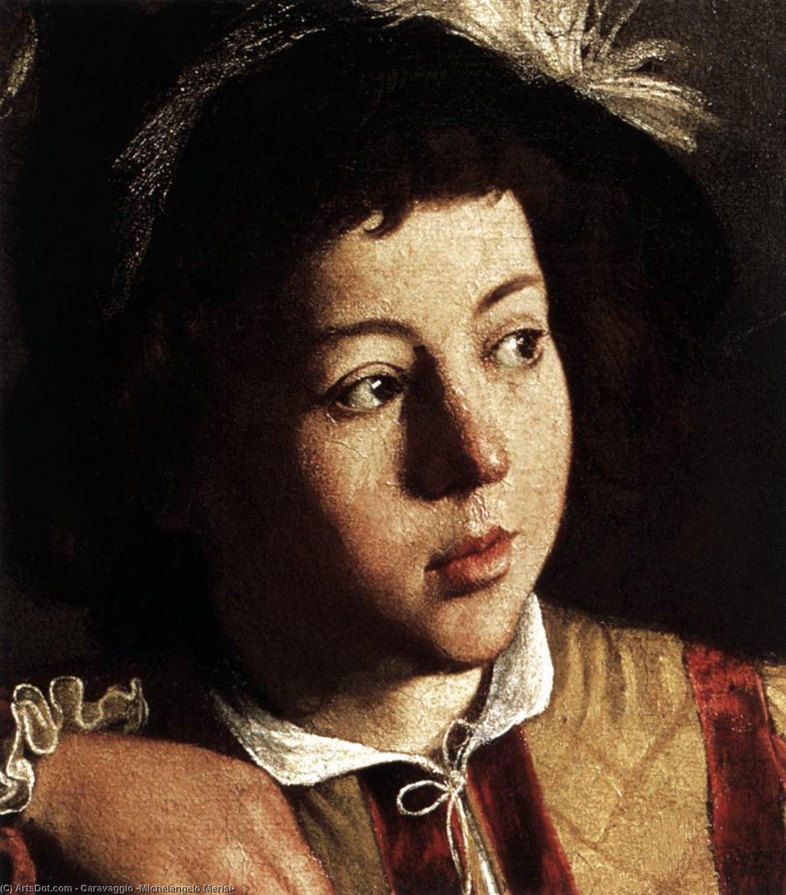 WikiOO.org - Encyclopedia of Fine Arts - Maľba, Artwork Caravaggio (Michelangelo Merisi) - The Calling of Saint Matthew (detail) (17)