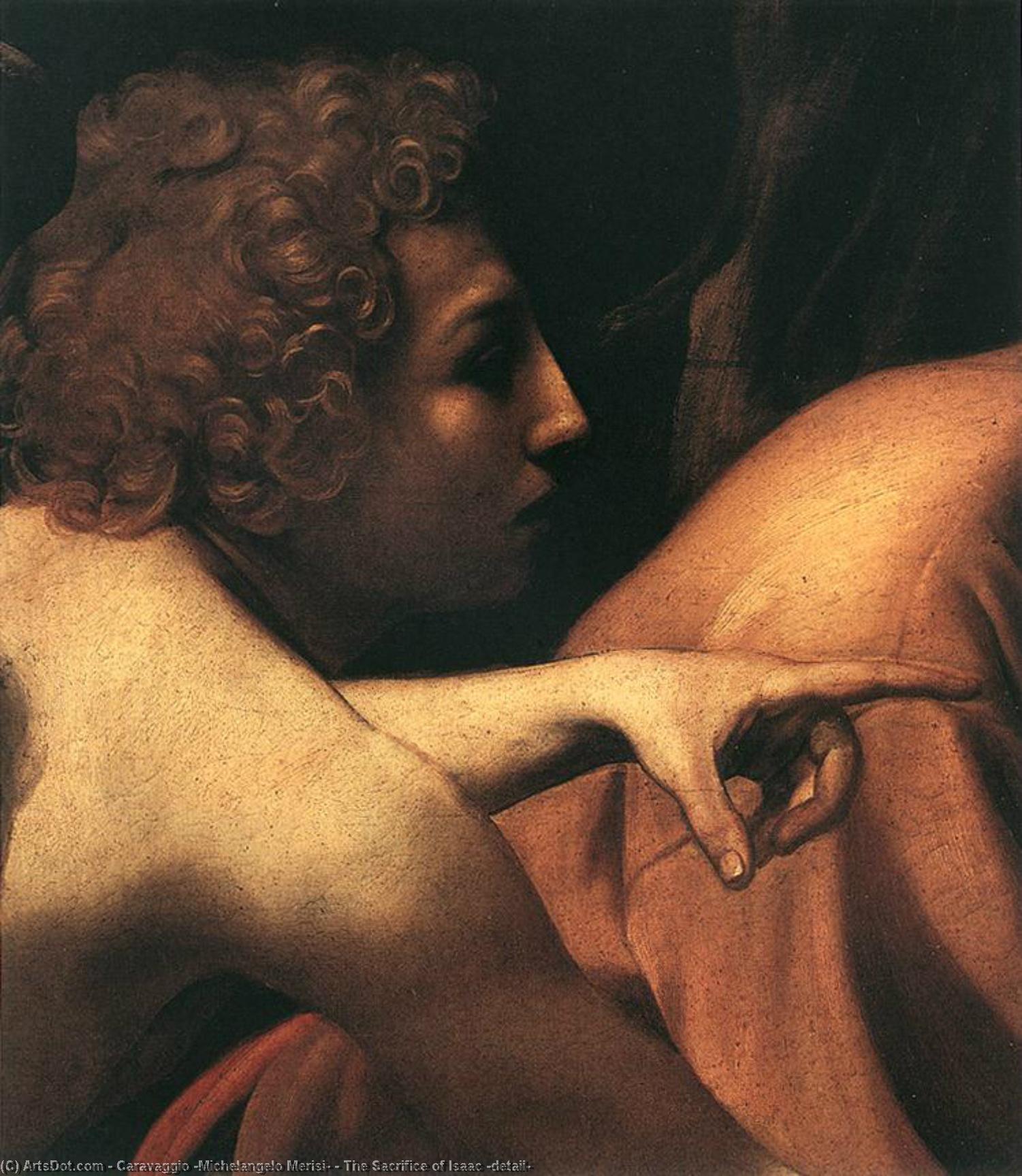 Wikioo.org - The Encyclopedia of Fine Arts - Painting, Artwork by Caravaggio (Michelangelo Merisi) - The Sacrifice of Isaac (detail)