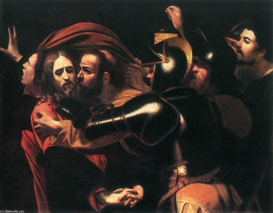 WikiOO.org - Encyclopedia of Fine Arts - Målning, konstverk Caravaggio (Michelangelo Merisi) - The Taking of Christ
