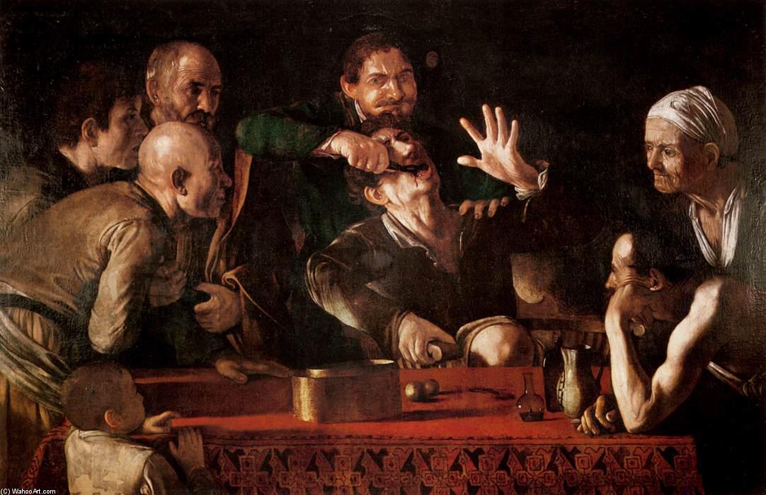 Wikioo.org - Die Enzyklopädie bildender Kunst - Malerei, Kunstwerk von Caravaggio (Michelangelo Merisi) - die toothpuller