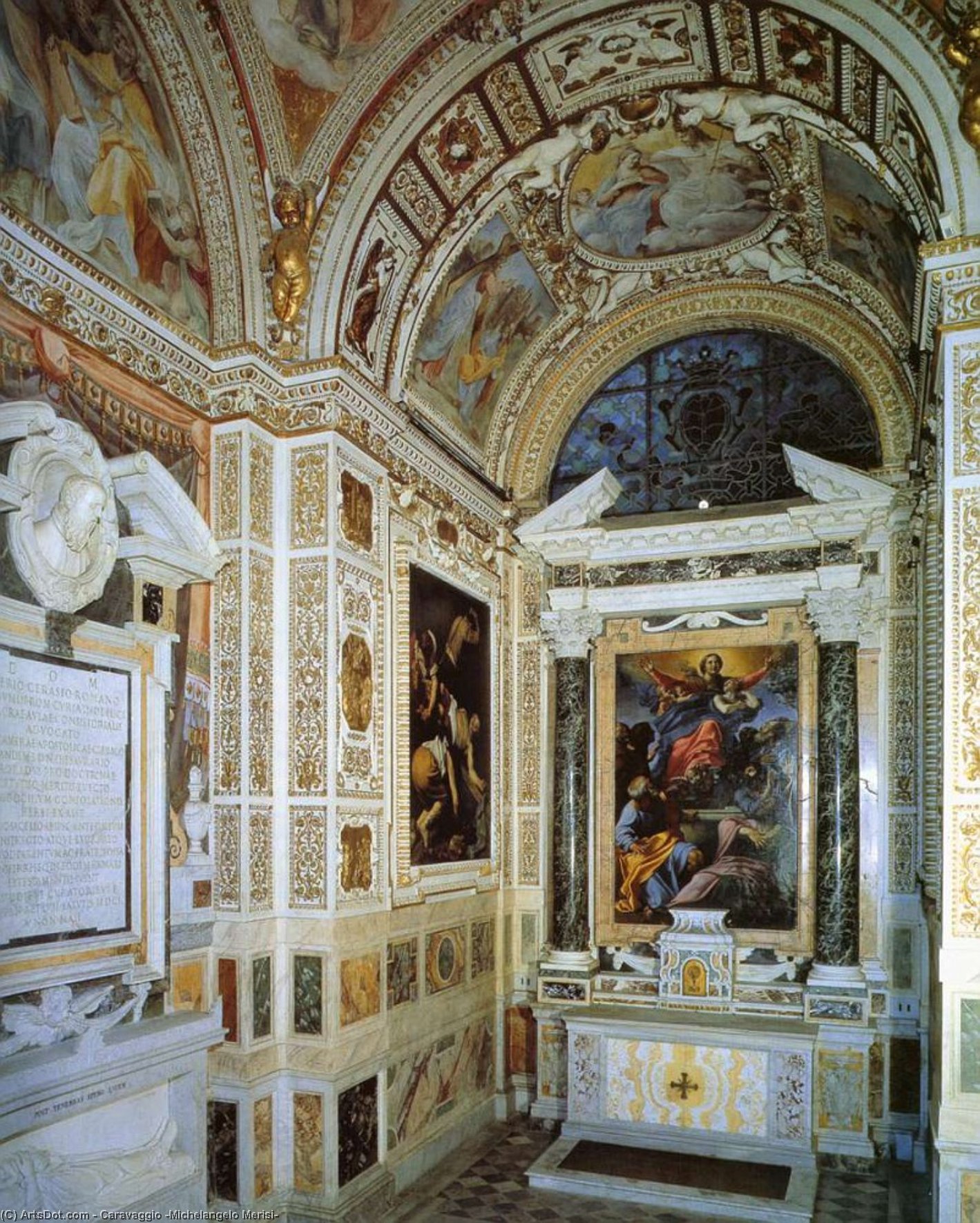 Wikioo.org - สารานุกรมวิจิตรศิลป์ - จิตรกรรม Caravaggio (Michelangelo Merisi) - View of the Chapel