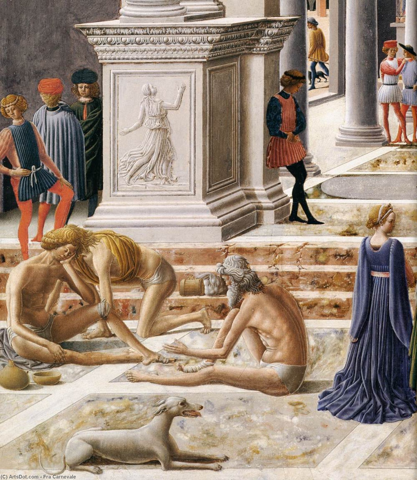 WikiOO.org - Enciklopedija dailės - Tapyba, meno kuriniai Fra Carnevale - The Presentation of the Virgin in the Temple (detail) (11)