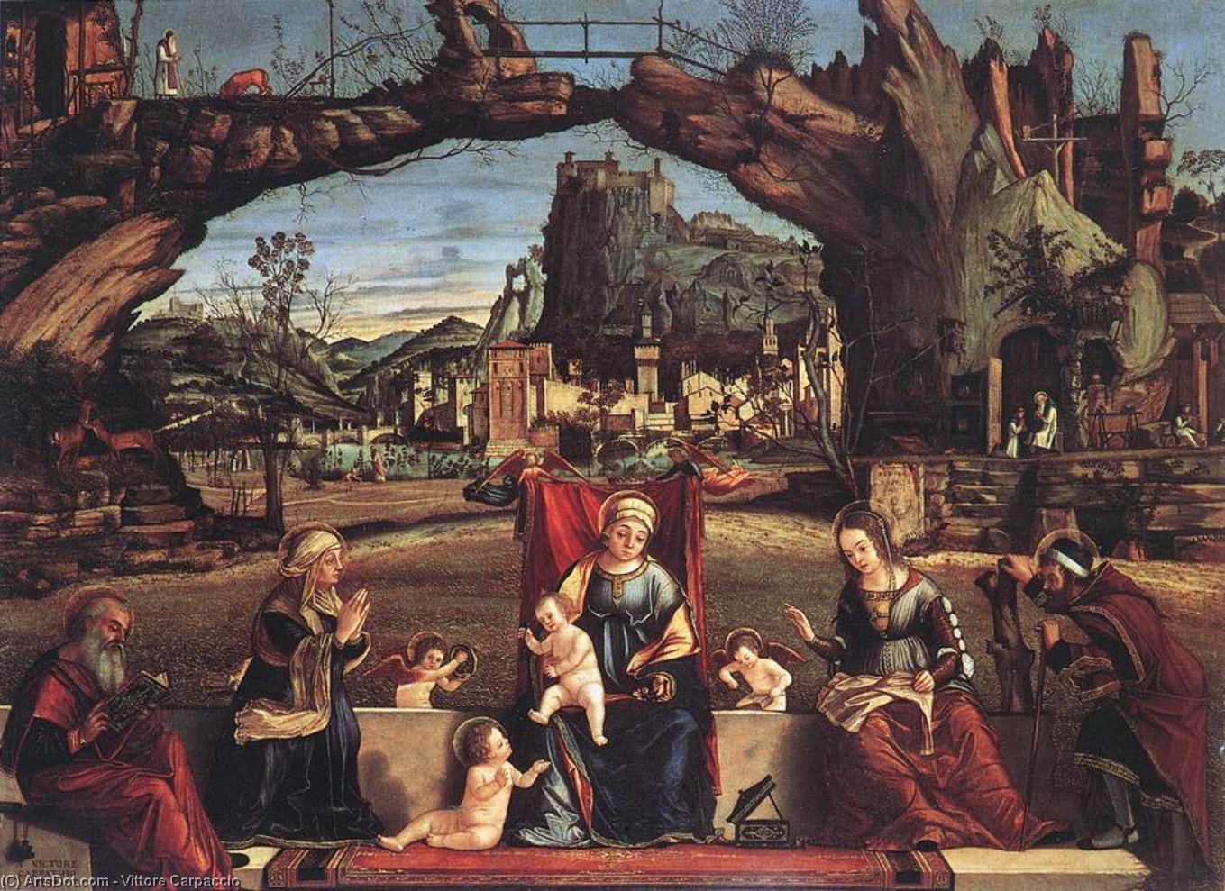 WikiOO.org - Encyclopedia of Fine Arts - Maalaus, taideteos Vittore Carpaccio - Holy Conversation