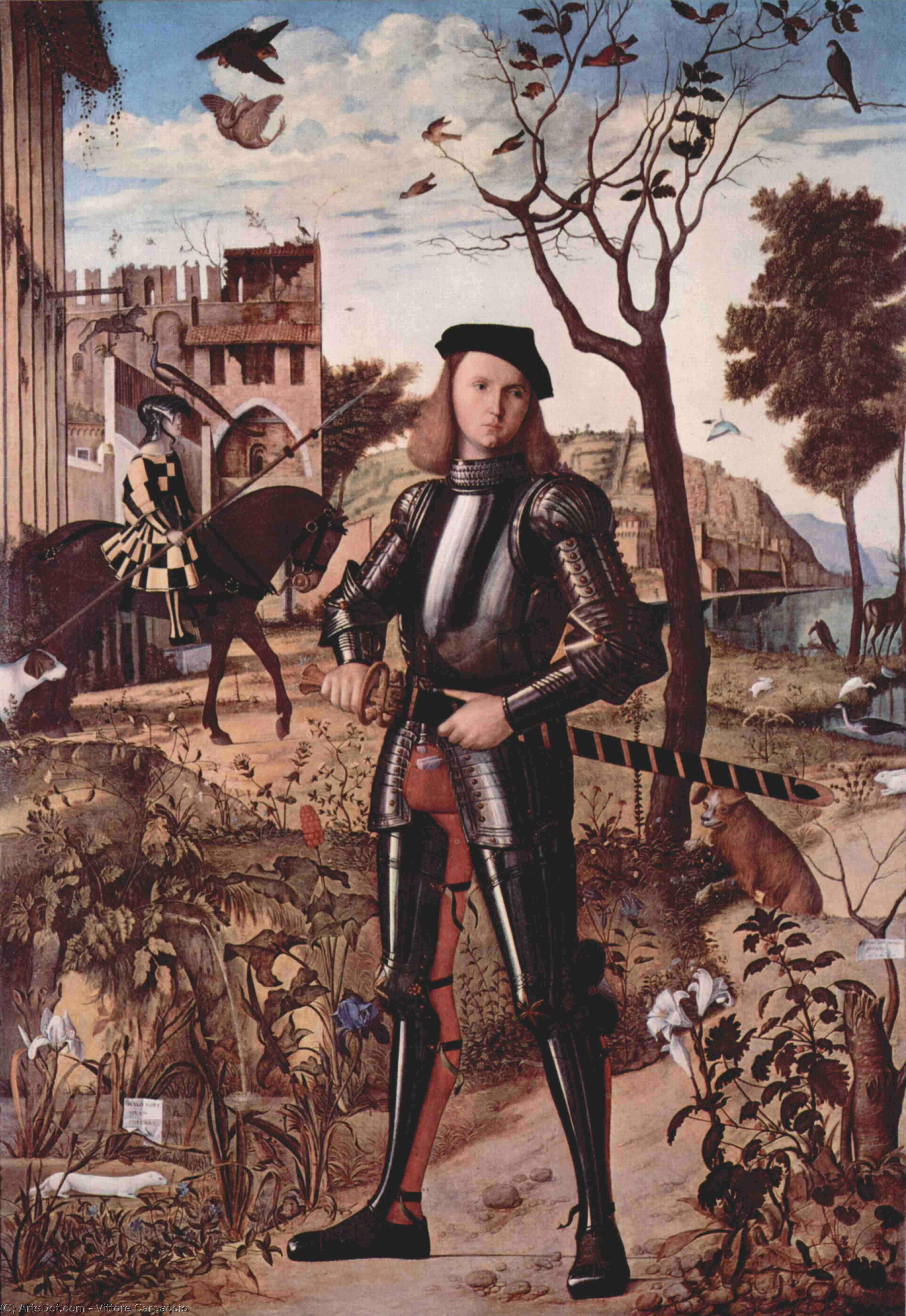 Wikioo.org - The Encyclopedia of Fine Arts - Painting, Artwork by Vittore Carpaccio - Portrait of a Knight