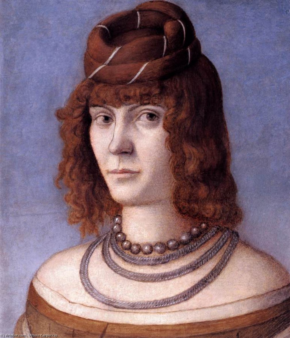 Wikioo.org - The Encyclopedia of Fine Arts - Painting, Artwork by Vittore Carpaccio - Portrait of a Woman