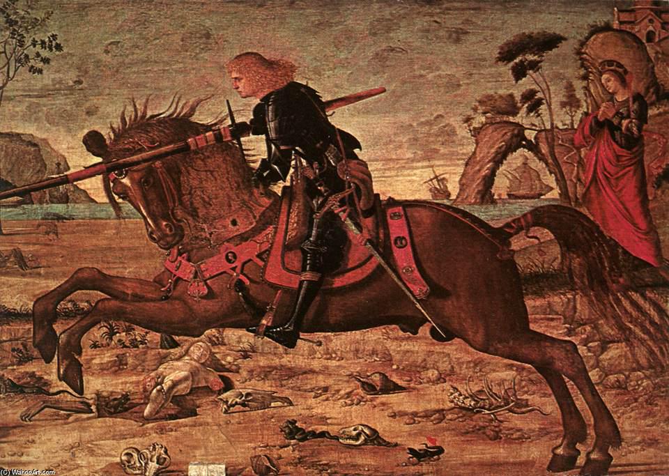Wikioo.org – L'Enciclopedia delle Belle Arti - Pittura, Opere di Vittore Carpaccio - san george e il drago dettaglio