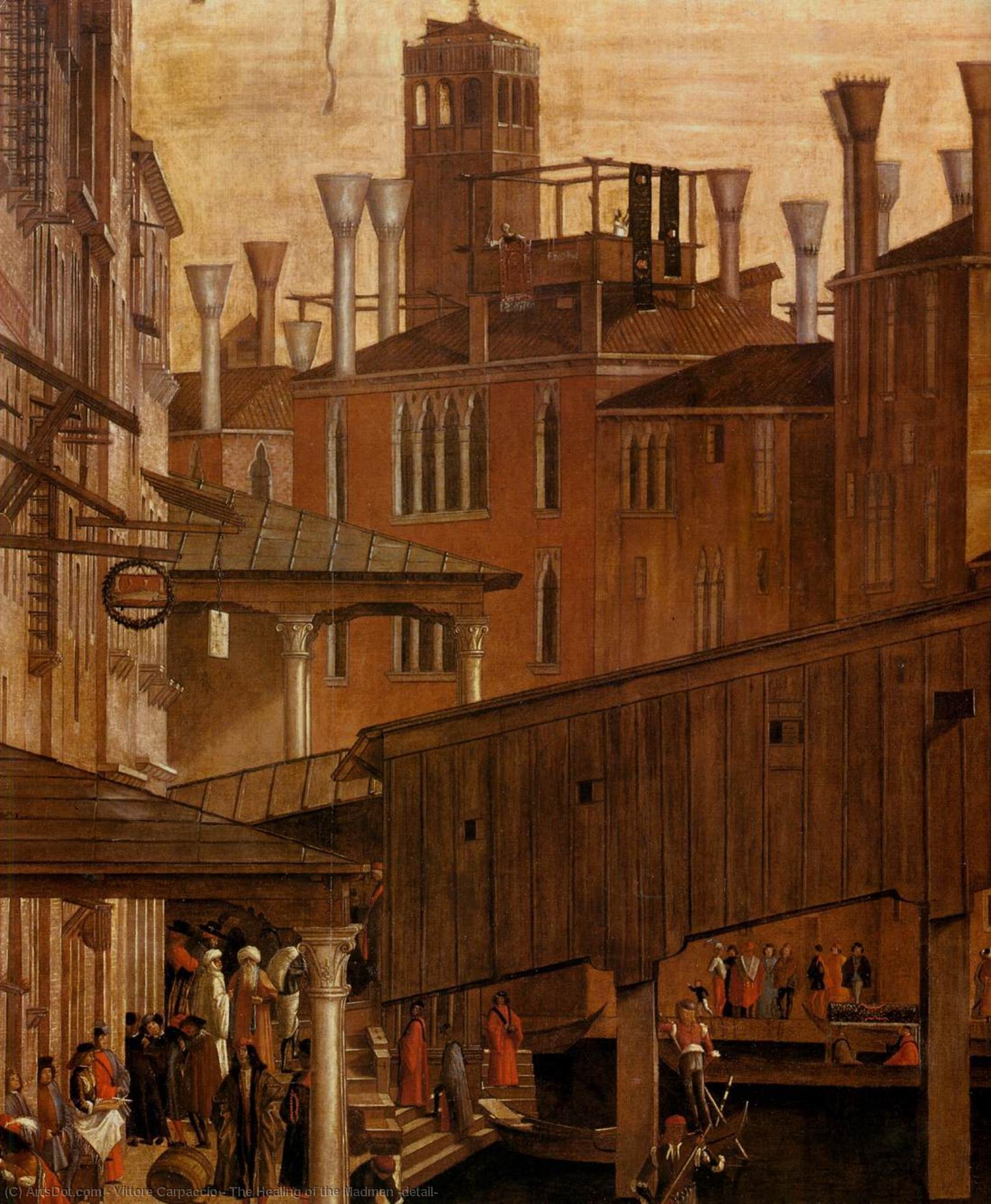 Wikioo.org - The Encyclopedia of Fine Arts - Painting, Artwork by Vittore Carpaccio - The Healing of the Madman (detail)