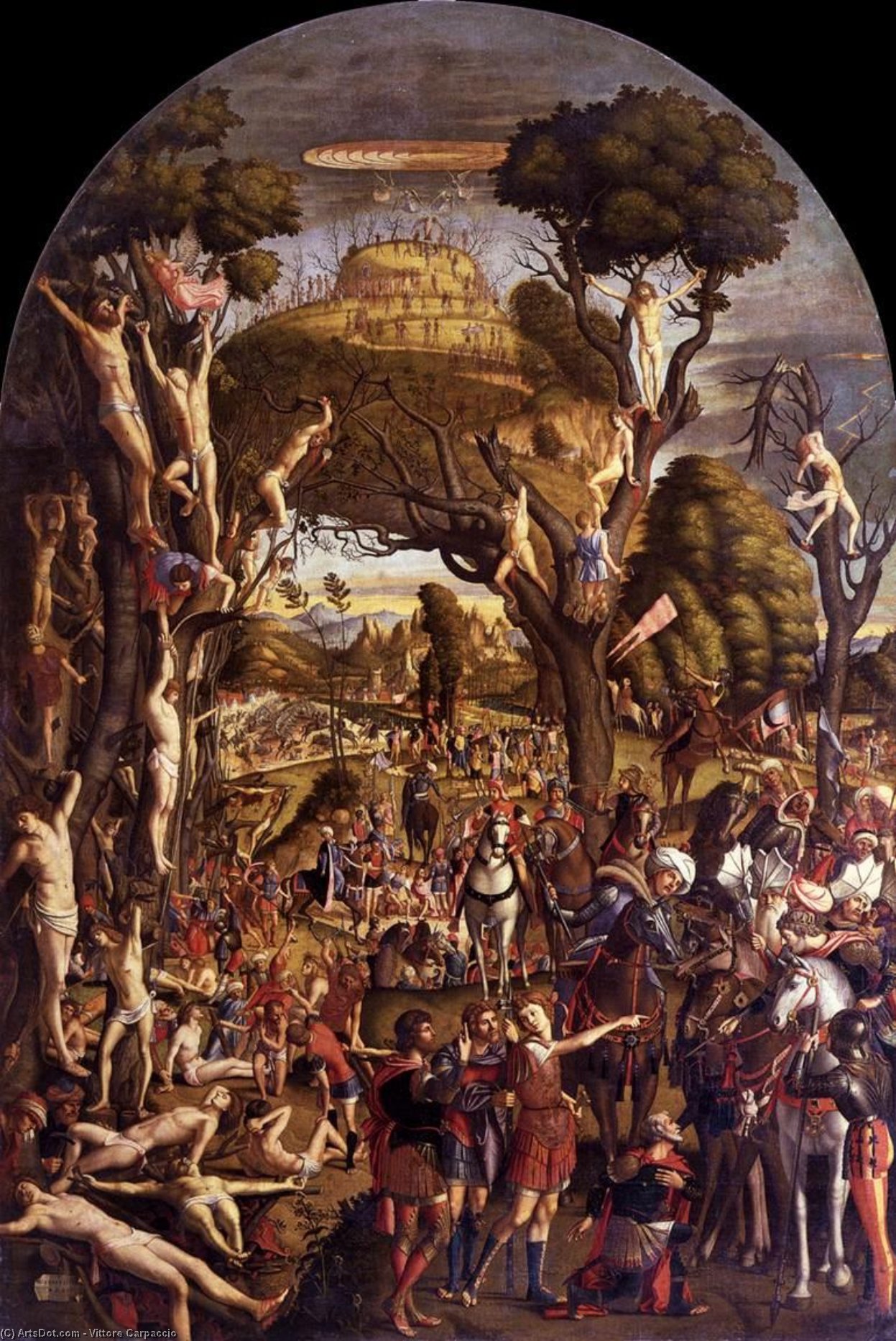 Wikioo.org - The Encyclopedia of Fine Arts - Painting, Artwork by Vittore Carpaccio - The Ten Thousand Martyrs on the Mount Ararat