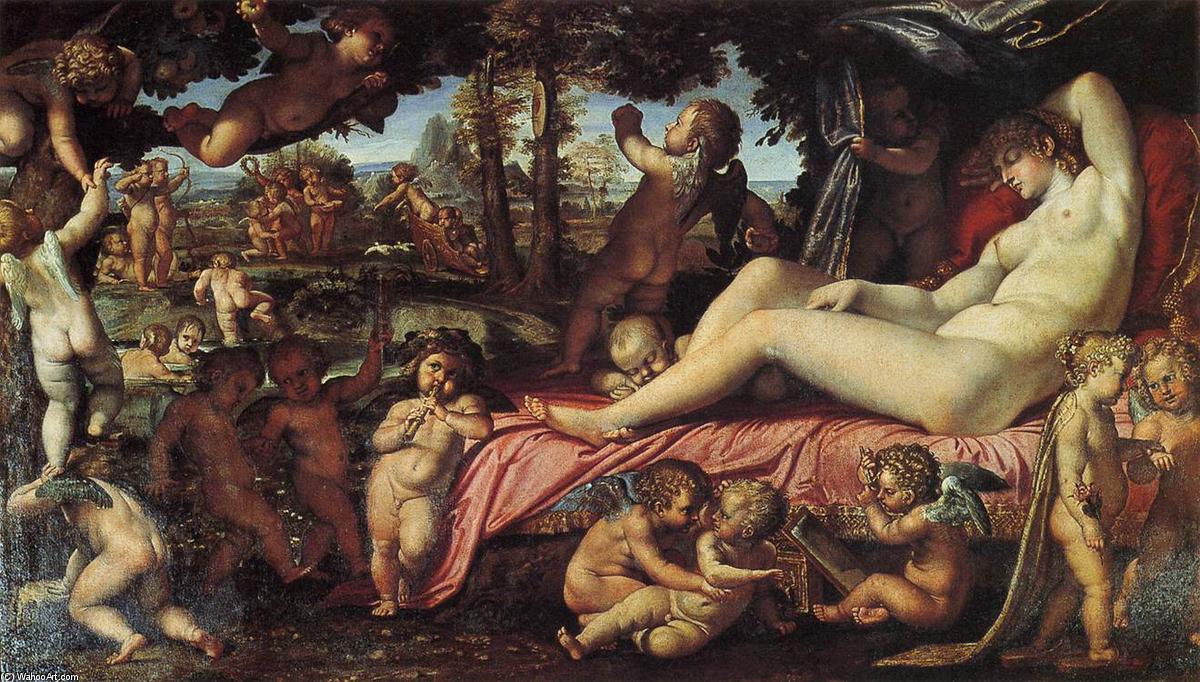 Wikioo.org - The Encyclopedia of Fine Arts - Painting, Artwork by Annibale Carracci - Sleeping Venus
