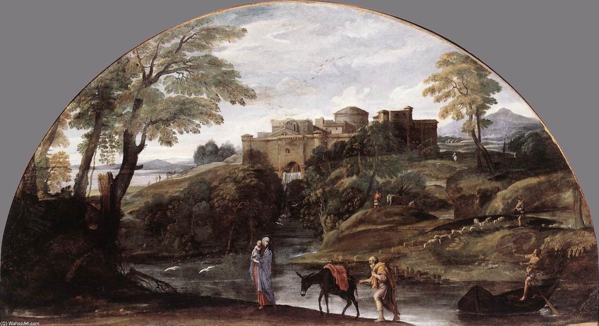 WikiOO.org - Encyclopedia of Fine Arts - Maalaus, taideteos Annibale Carracci - The Flight into Egypt