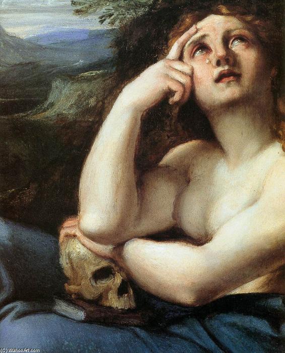Wikioo.org - The Encyclopedia of Fine Arts - Painting, Artwork by Annibale Carracci - The Penitent Magdalen in a Landscape (detail)