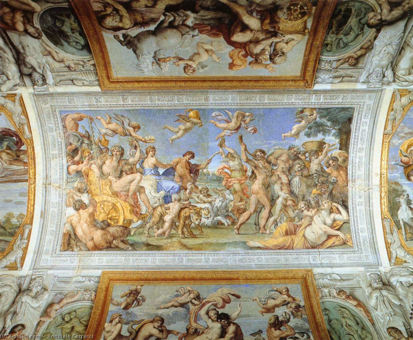 WikiOO.org - Encyclopedia of Fine Arts - Malba, Artwork Annibale Carracci - Triumph of Bacchus and Ariadne