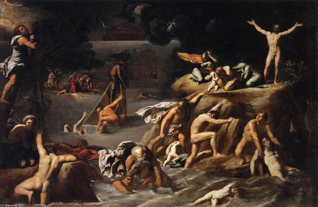 WikiOO.org – 美術百科全書 - 繪畫，作品 Antonio Marziale Carracci -  的  洪水