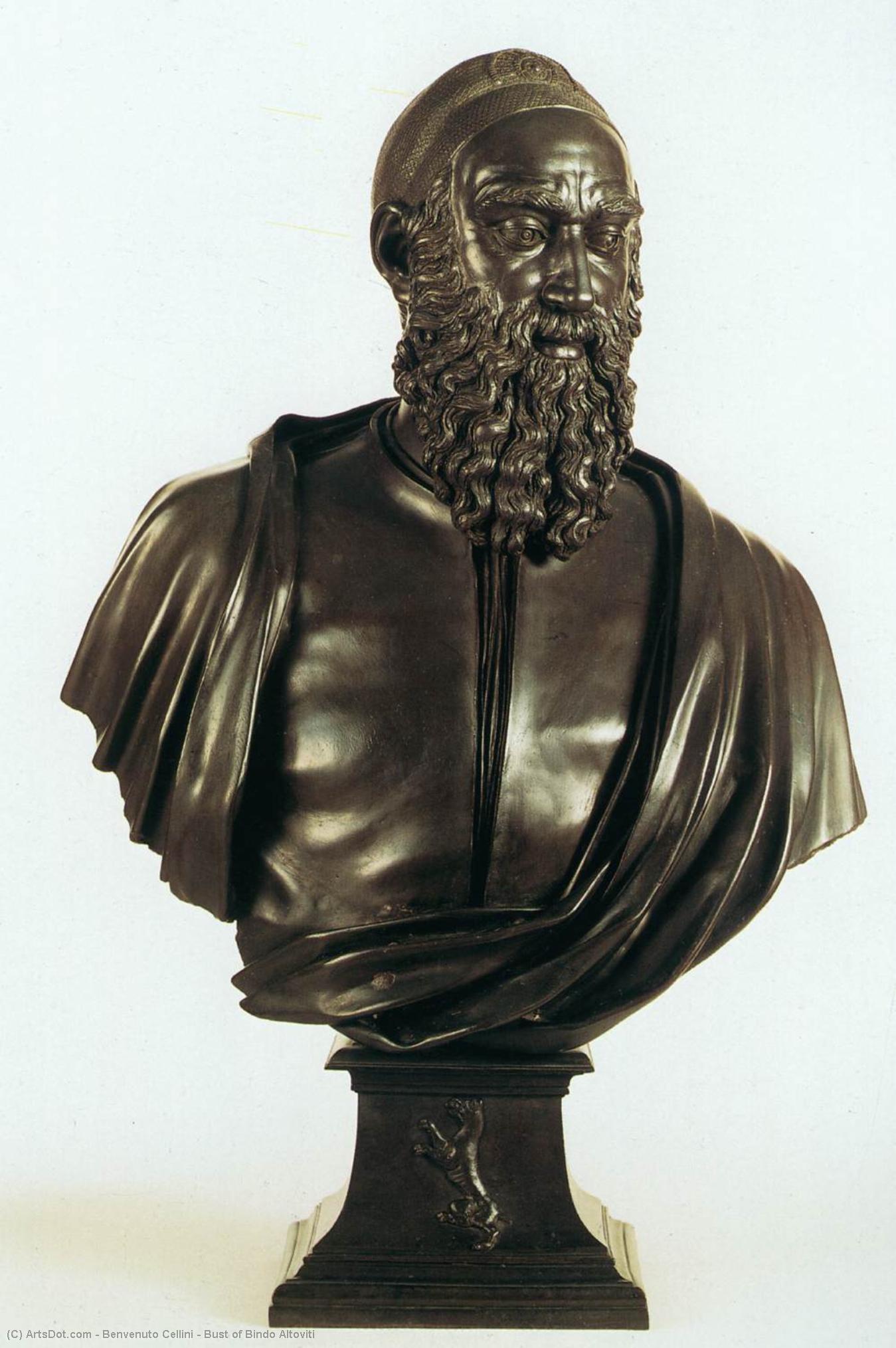 Wikioo.org - The Encyclopedia of Fine Arts - Painting, Artwork by Benvenuto Cellini - Bust of Bindo Altoviti