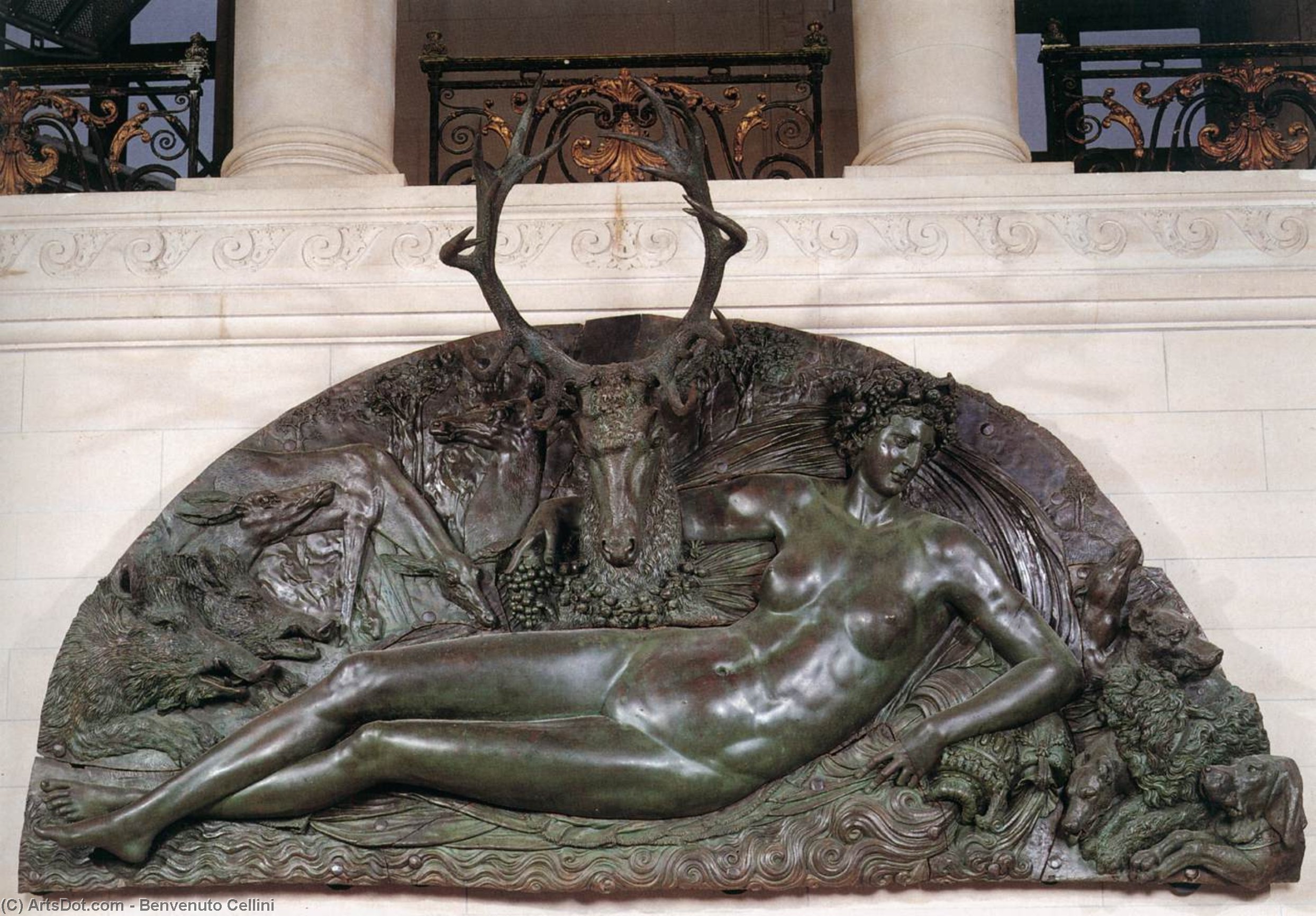 Wikioo.org – L'Encyclopédie des Beaux Arts - Peinture, Oeuvre de Benvenuto Cellini - Nymphe de fontainebleau
