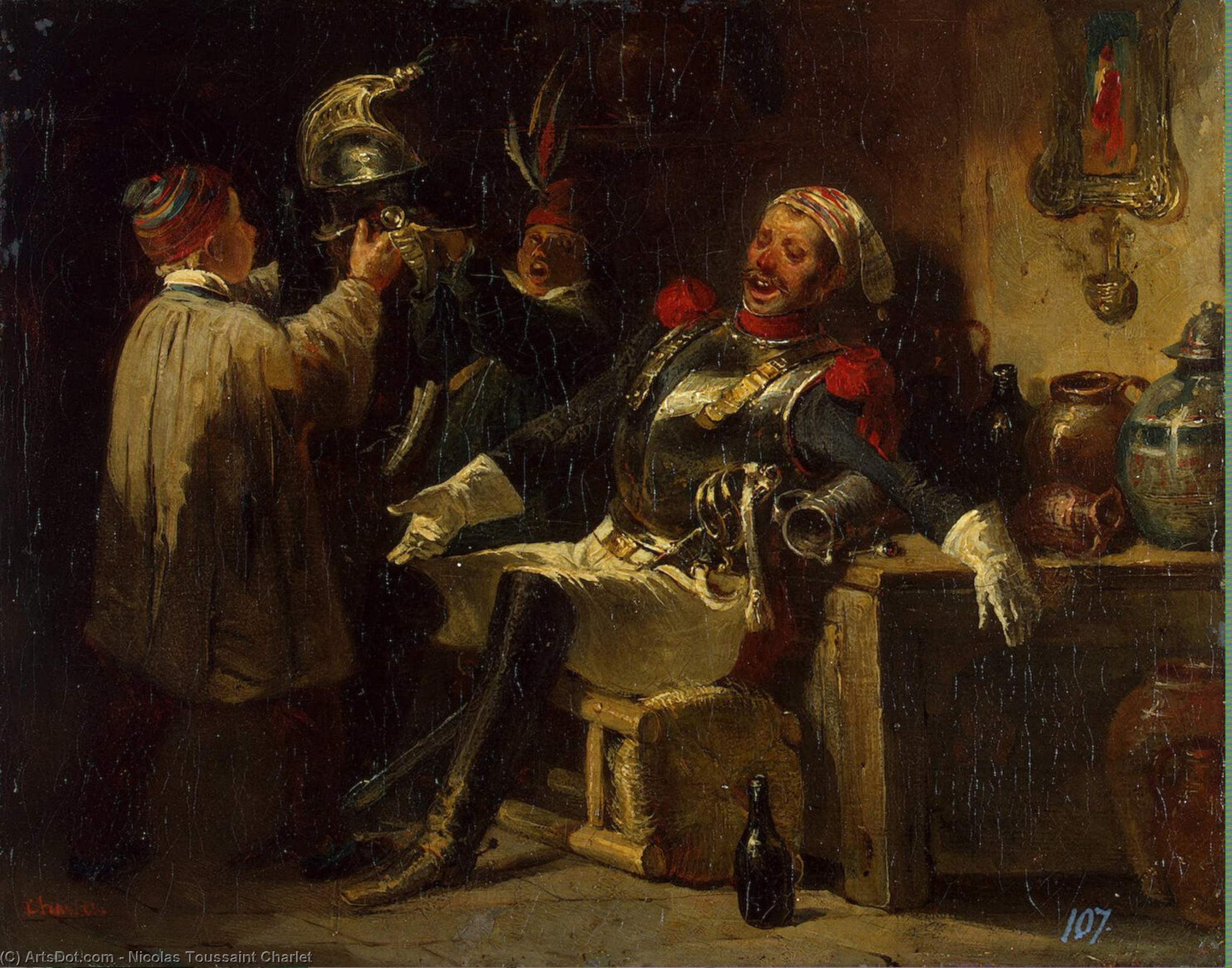 WikiOO.org - Енциклопедія образотворчого мистецтва - Живопис, Картини
 Nicolas Toussaint Charlet - Soldier and Boys