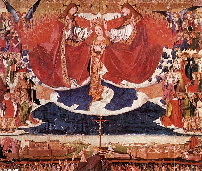 Wikioo.org - The Encyclopedia of Fine Arts - Painting, Artwork by Enguerrand Charonton - The Coronation of Mary