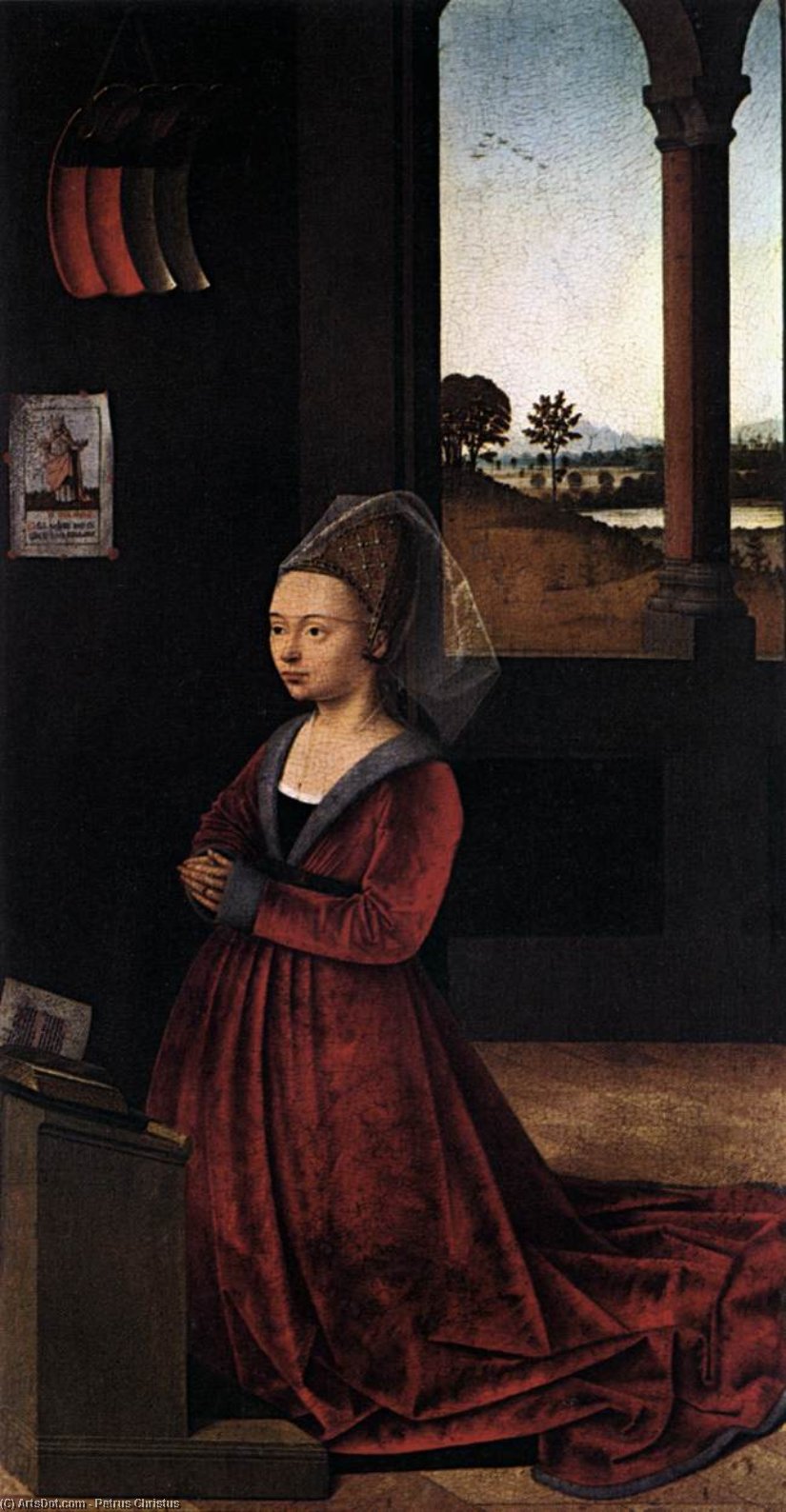 Wikioo.org – La Enciclopedia de las Bellas Artes - Pintura, Obras de arte de Petrus Christus - esposa de Un  donatario