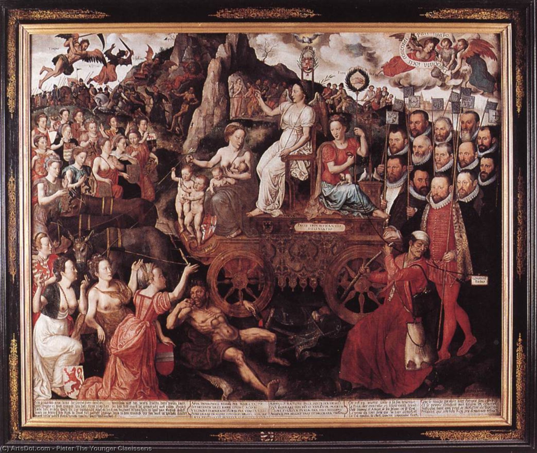 Wikioo.org - The Encyclopedia of Fine Arts - Painting, Artwork by Pieter The Younger Claeissens - Allegory of the 1577 Peace in the Low Countries