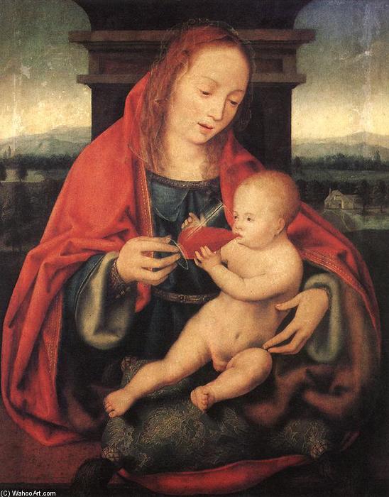 Wikioo.org - The Encyclopedia of Fine Arts - Painting, Artwork by Joos Van Cleve - Virgin and Child