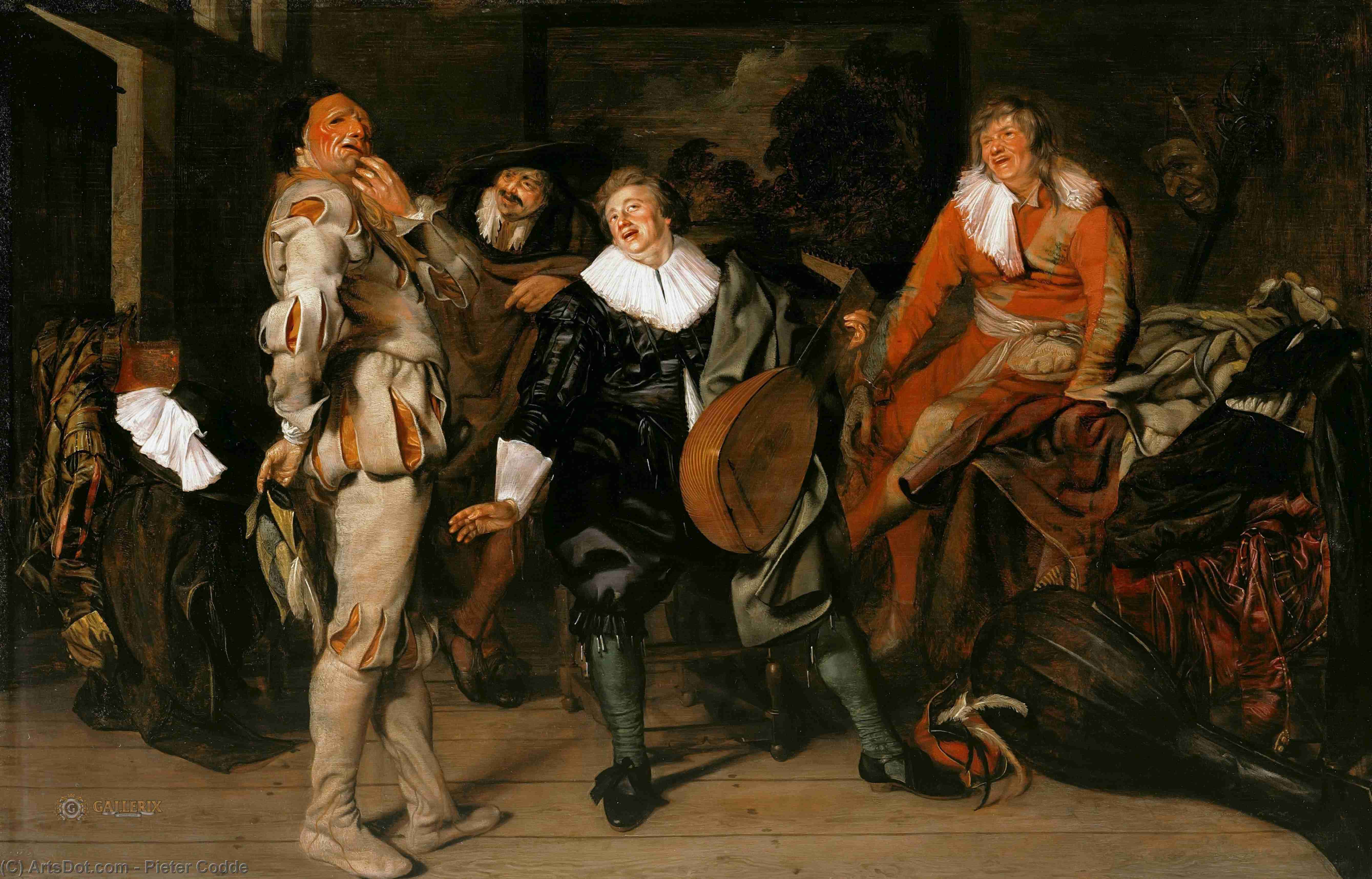 Wikioo.org - The Encyclopedia of Fine Arts - Painting, Artwork by Pieter Jacobs Codde - Actors' Changing Room