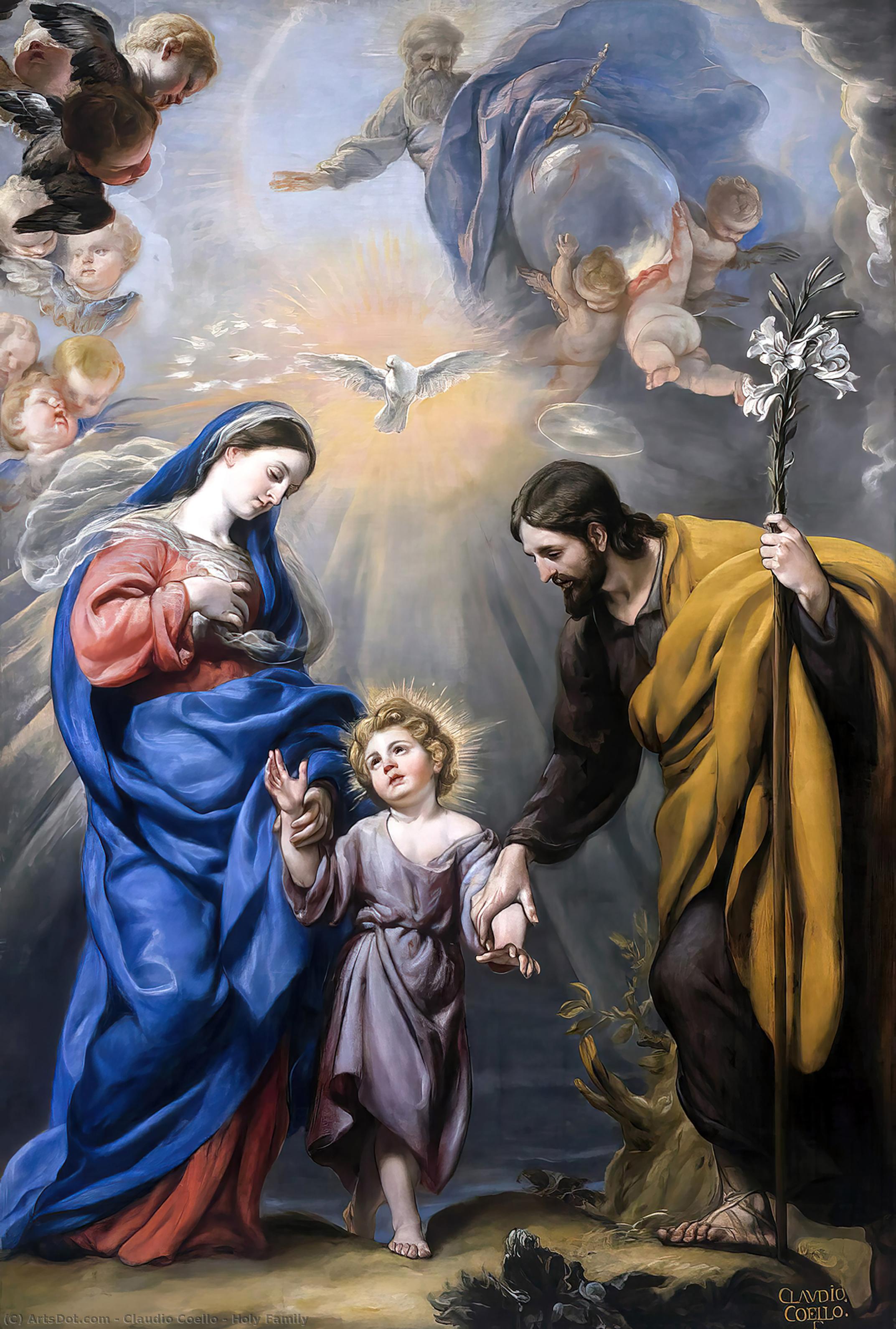 Wikioo.org - The Encyclopedia of Fine Arts - Painting, Artwork by Claudio Coello - Holy Family