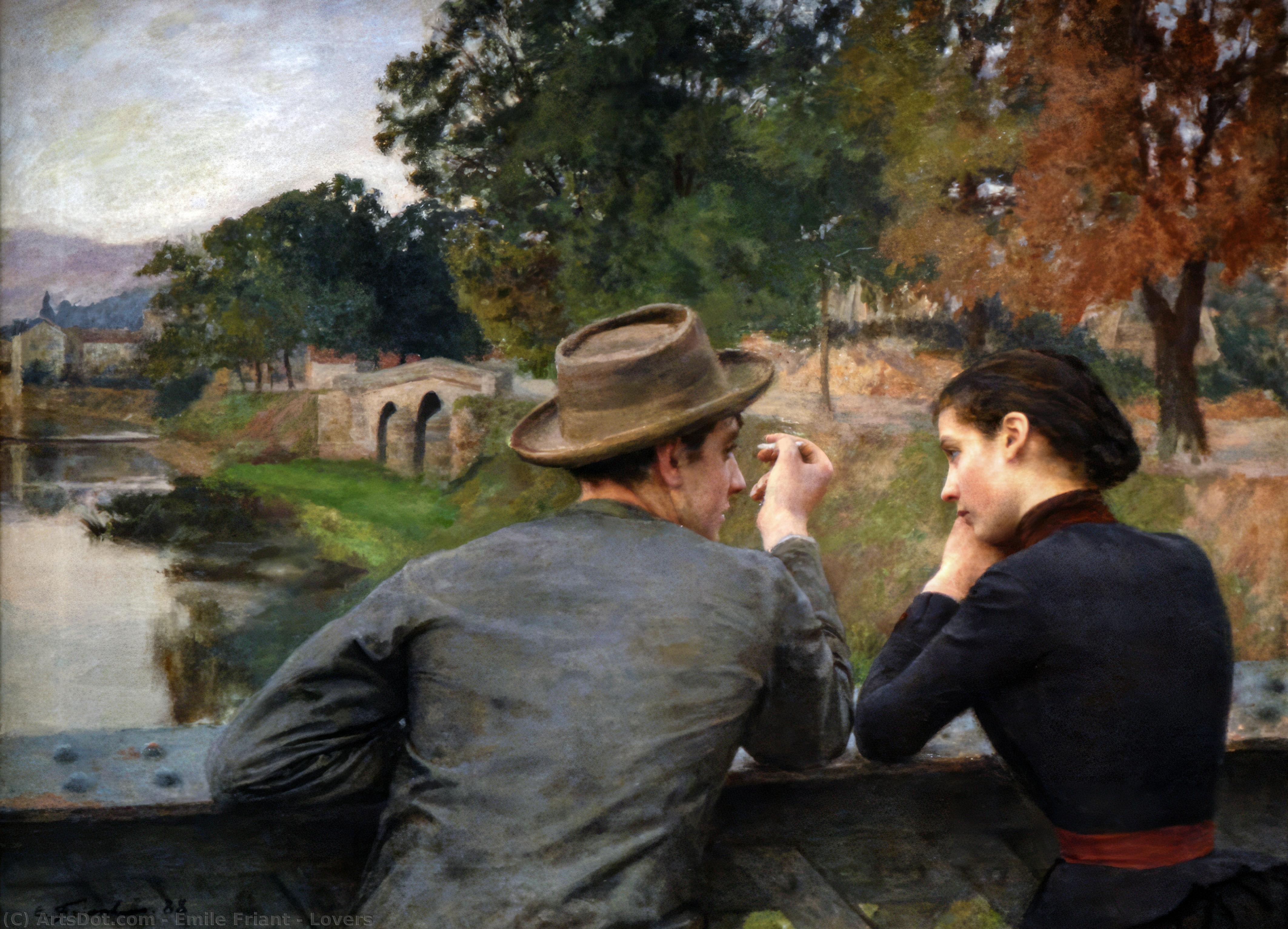 Wikioo.org - The Encyclopedia of Fine Arts - Painting, Artwork by Émile Friant - Les amoureux